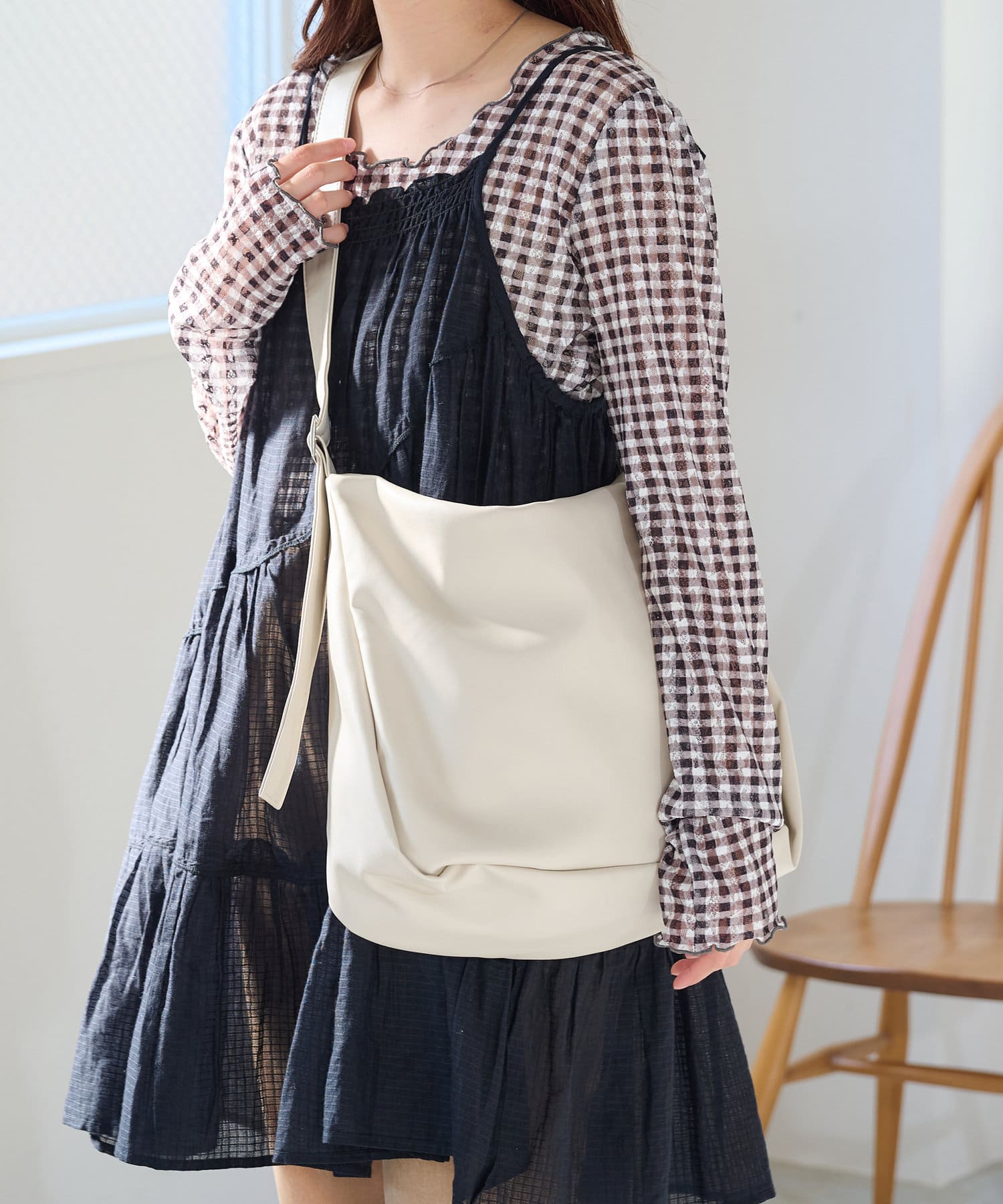 3サイズ】デニムタックワイドパンツ | Kastane(カスタネ