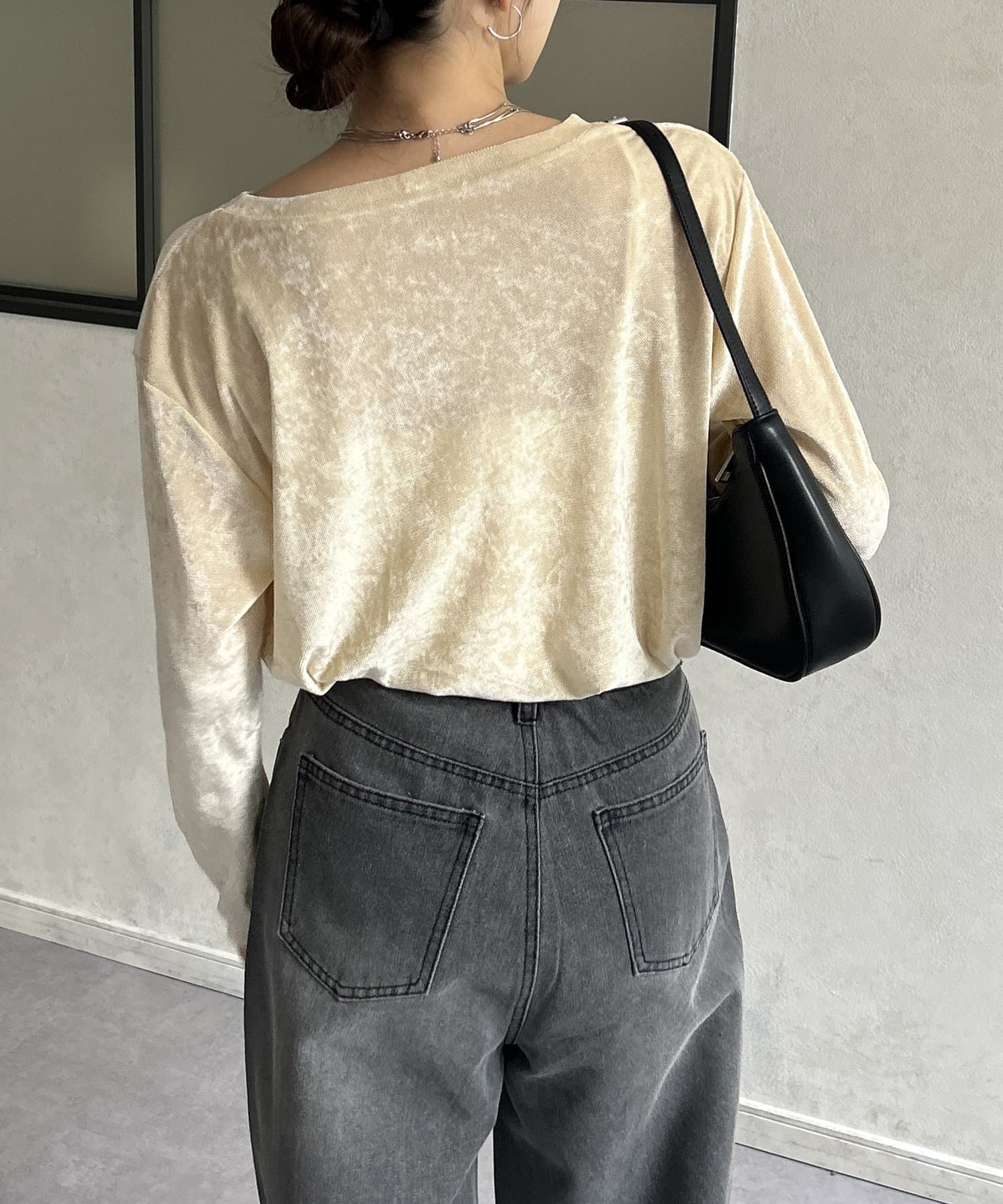 tシャツ シアーベロアロンT / メッシュベロアプルオーバー レディース feepur tシャツ シアーベロアロンTee レディース : ZOZOTOWN