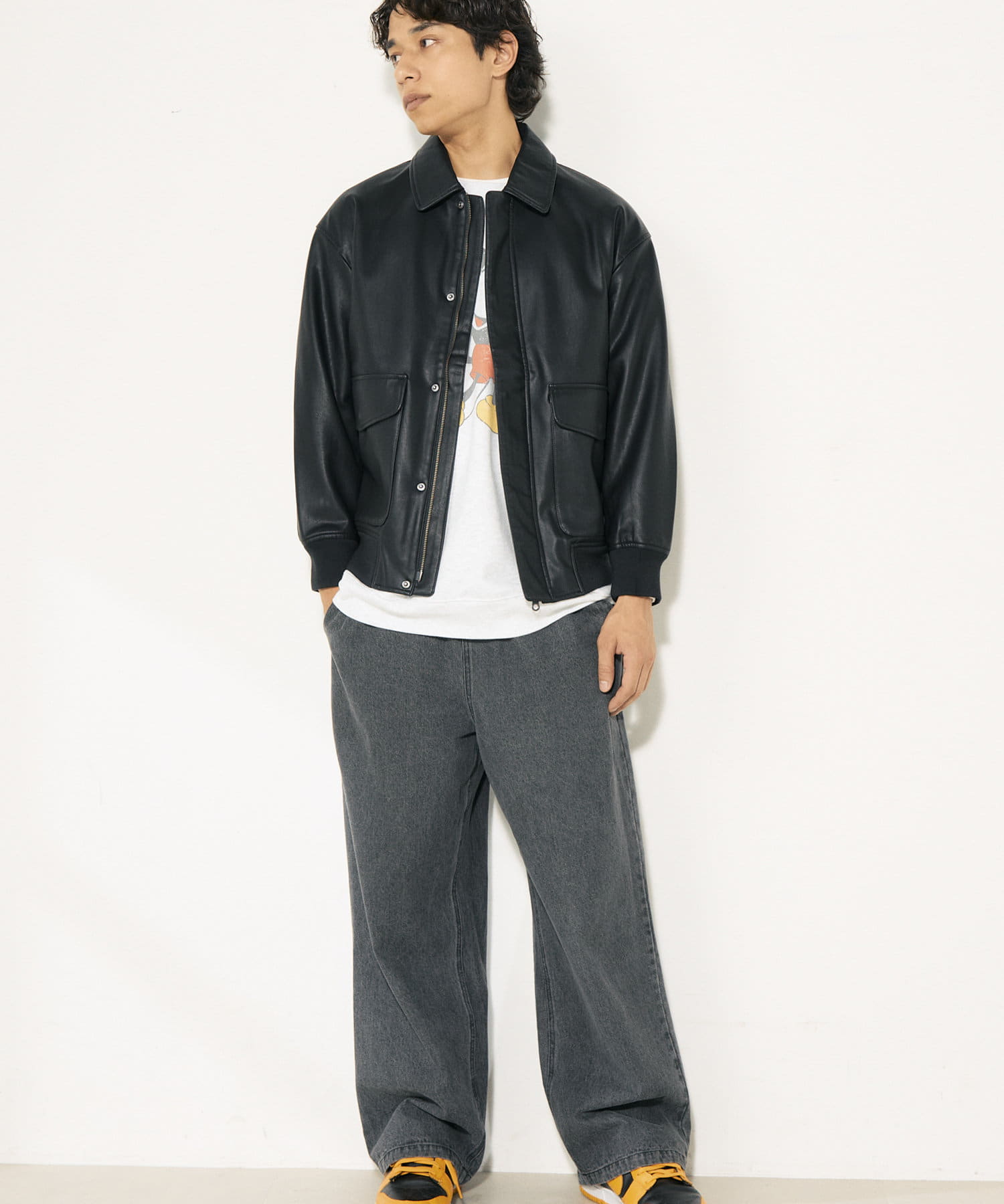 レザージャケット A-2 Starting Over ブルゾン アウター Vintage-like synthetic