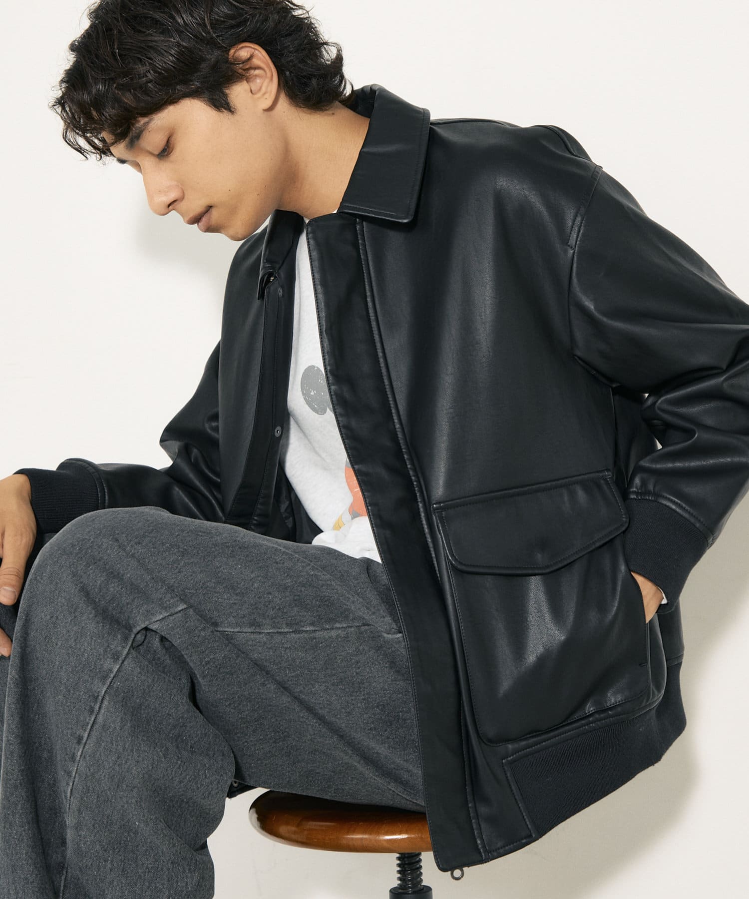 GLOSTER】フェイクレザーブルゾン A-2 UNISEX | FREDY & GLOSTER