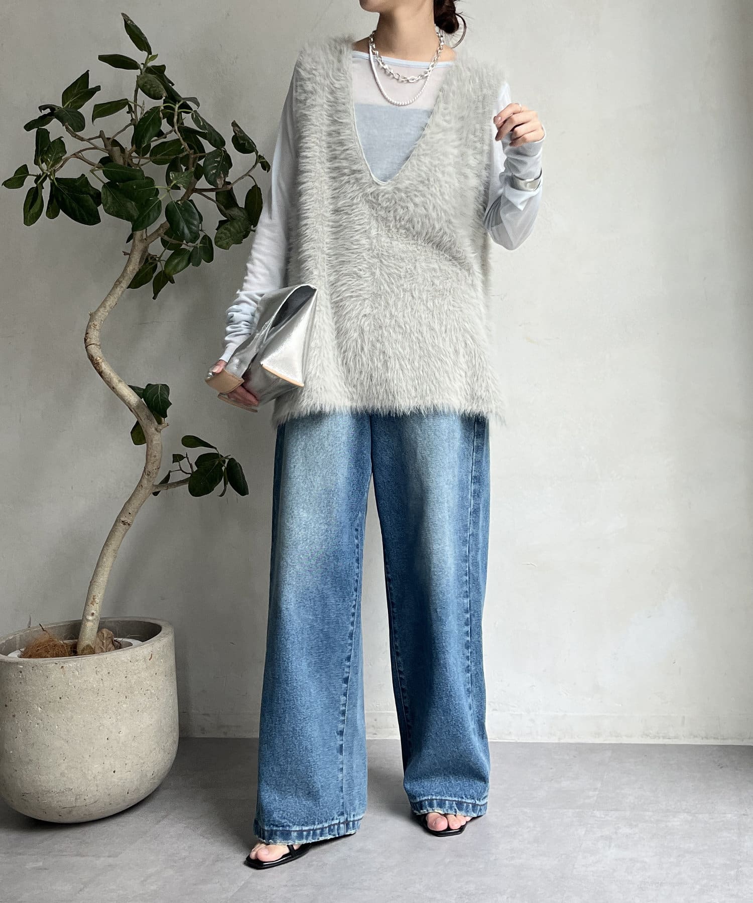 WEB限定】シャギーニット2WAYベスト | DOUDOU(ドゥドゥ WEB限定】シャギーニット2WAYベスト | DOUDOU(ドゥドゥ