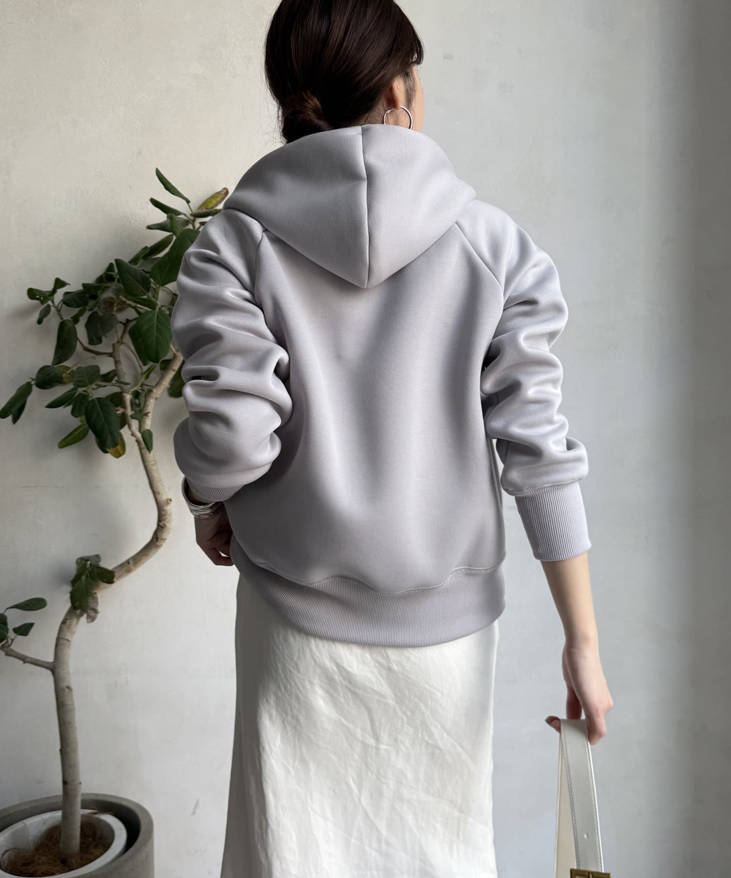 DOUDOU(ドゥドゥ) 【完売カラー再販開始！】プラムダンボールジップフーディー