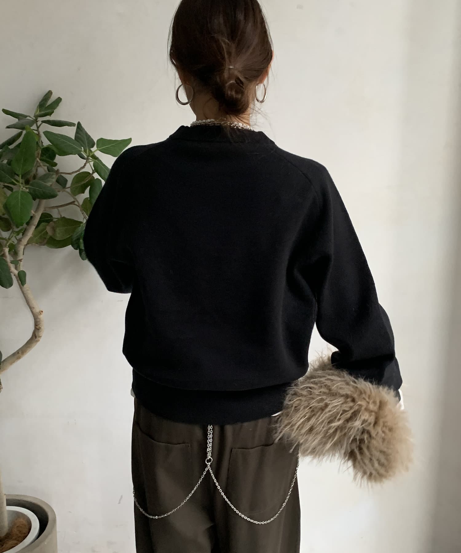 DOUDOU(ドゥドゥ) 【WEB限定】LEUKジャガードロゴニット