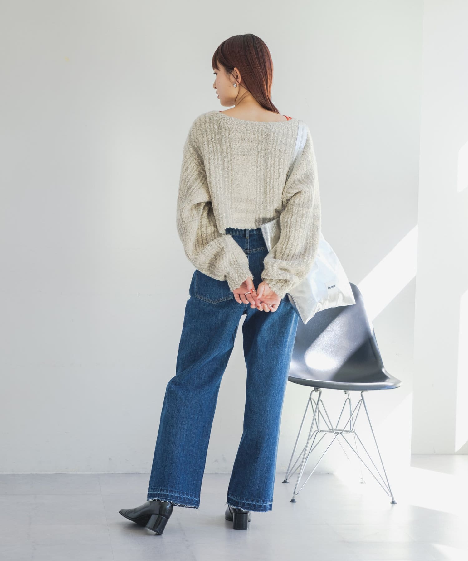 OUTLET(アウトレット) 【Kastane】ウール混ビーンズニットカーディガン