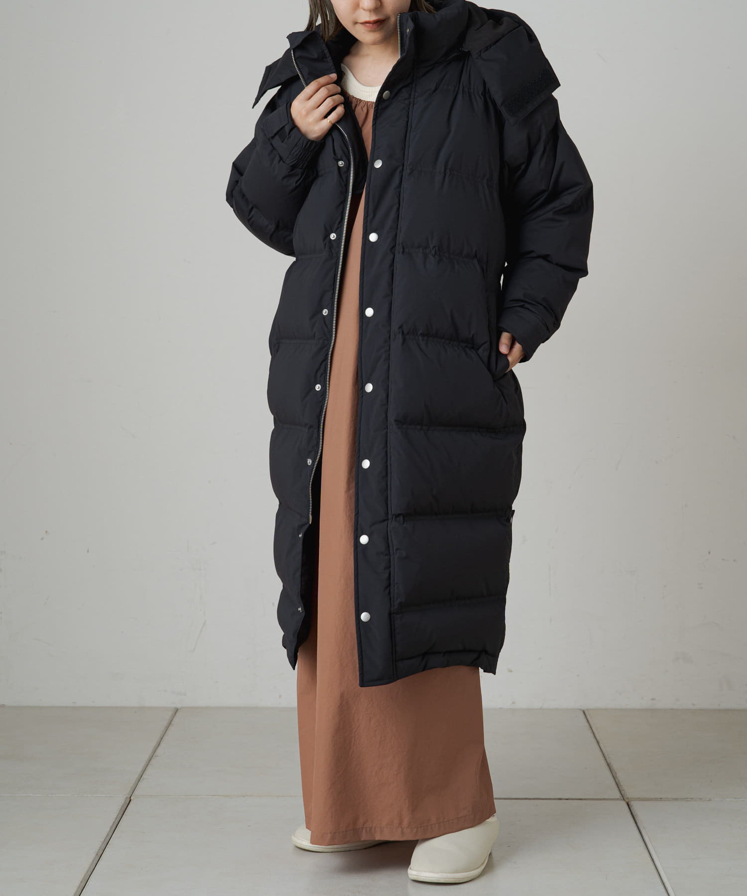 OUTLET(アウトレット) 【earthy_】ロングハイブリットダウンコート