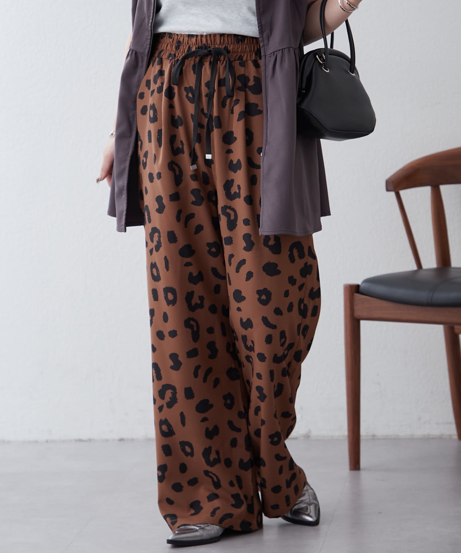 NAO】ワイドイージー柄パンツ | Remind me and forever(リマインドミー