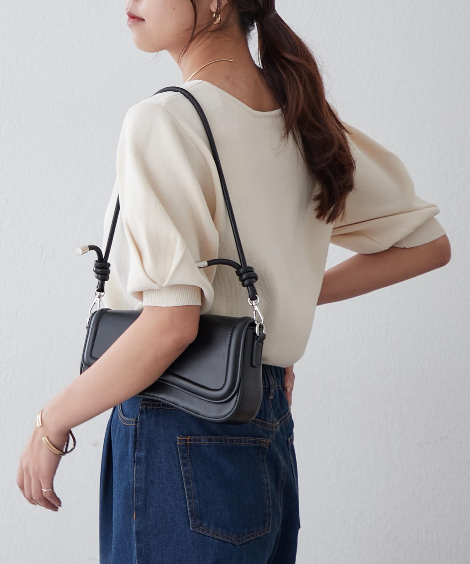 NAO】前後2WAYパフ5分袖ニット | Remind me and forever(リマインド