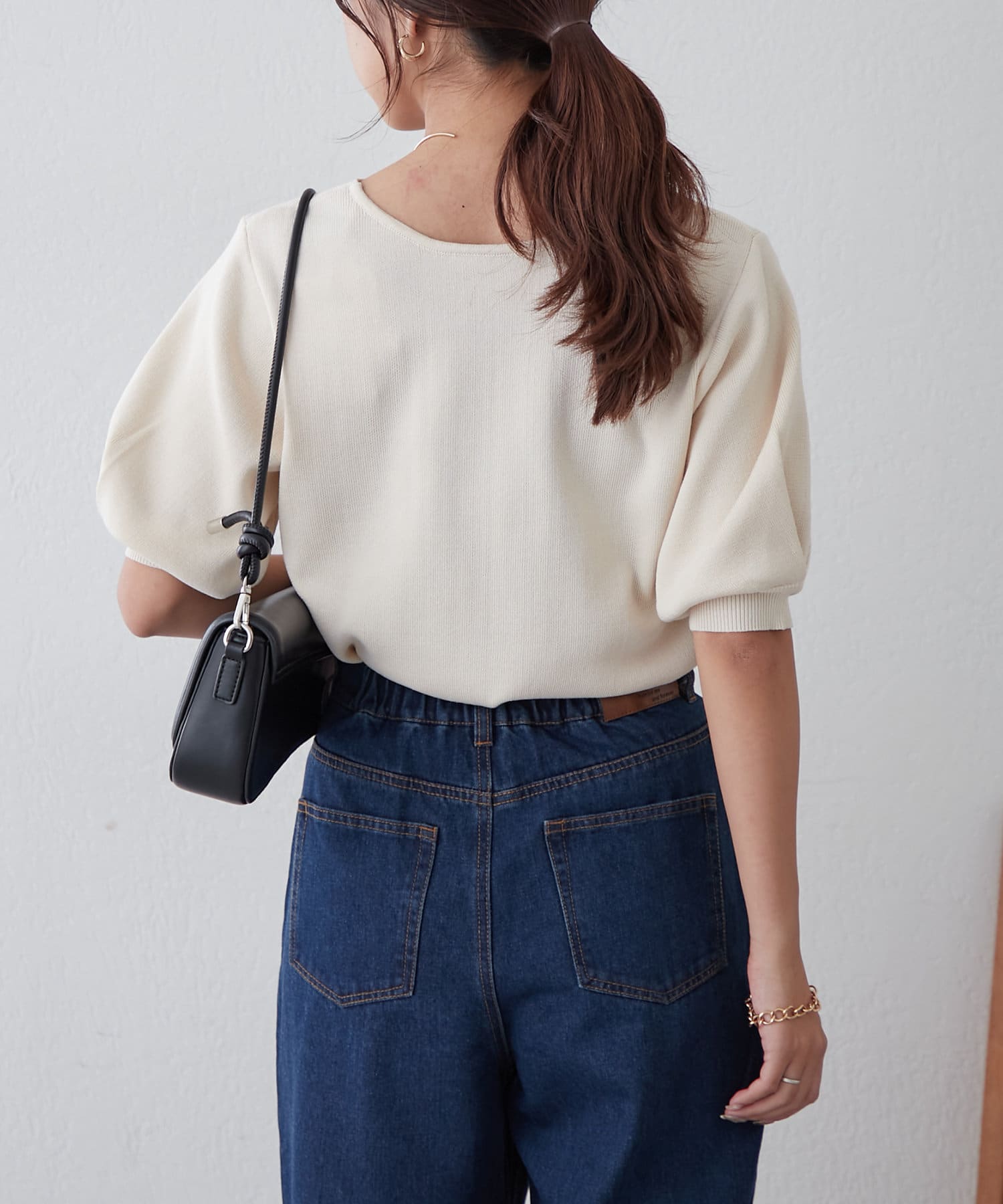 NAO】前後2WAYパフ5分袖ニット | Remind me and forever(リマインド