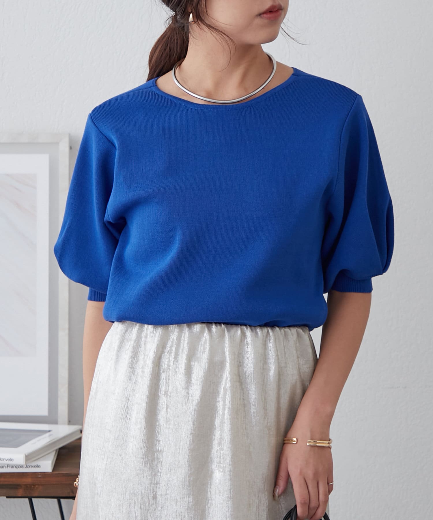 NAO】前後2WAYパフ5分袖ニット | Remind me and forever(リマインド