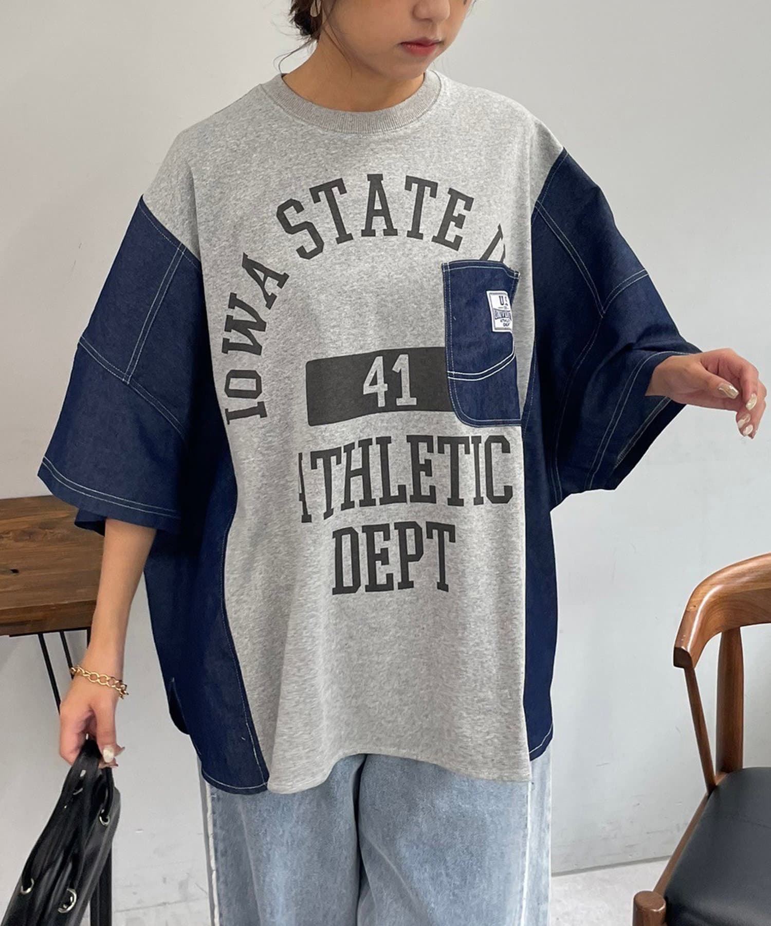 NAO】デニムドッキングTシャツ | Remind me and forever(リマインド