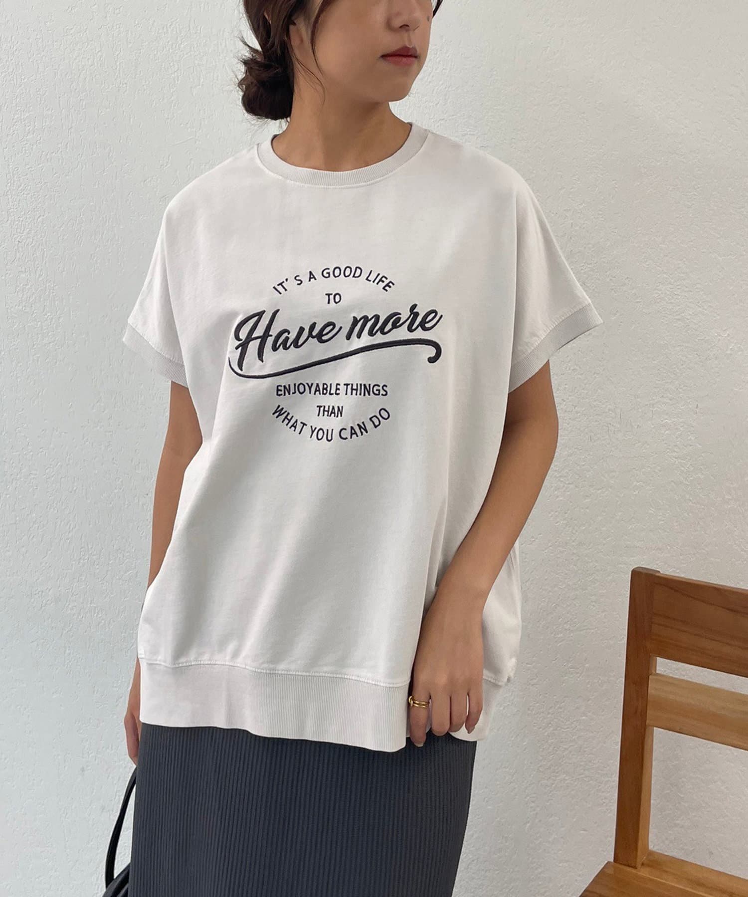 Remind me and forever(リマインドミーアンドフォーエバー) 【NAO】ピグメントフレンチスリーブTシャツ