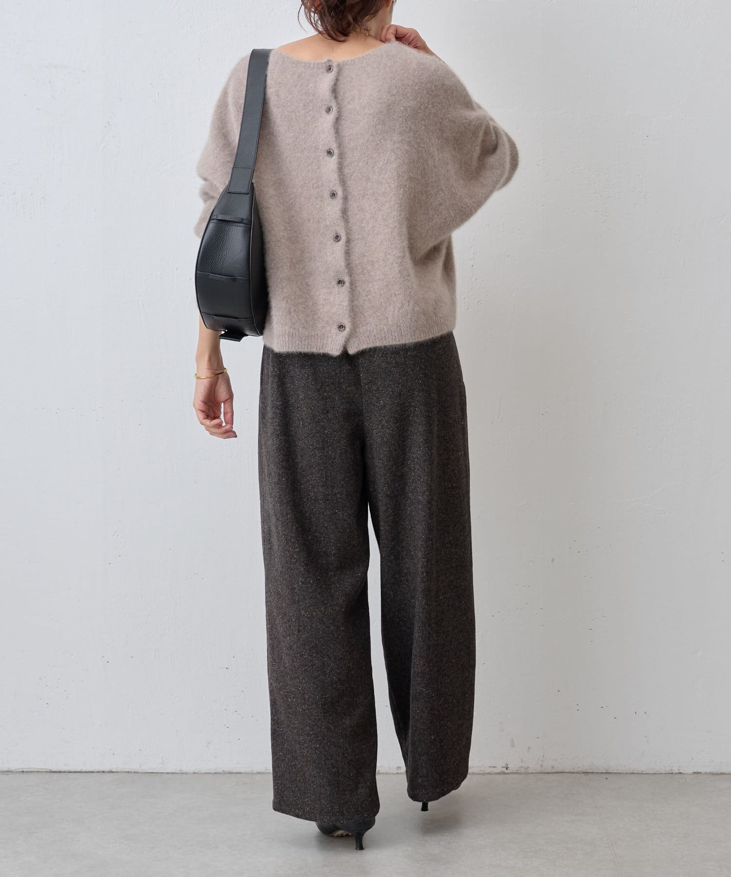 新品 BEARDSLEY ネップタックウエストリブパンツ ガリャルダガランテ