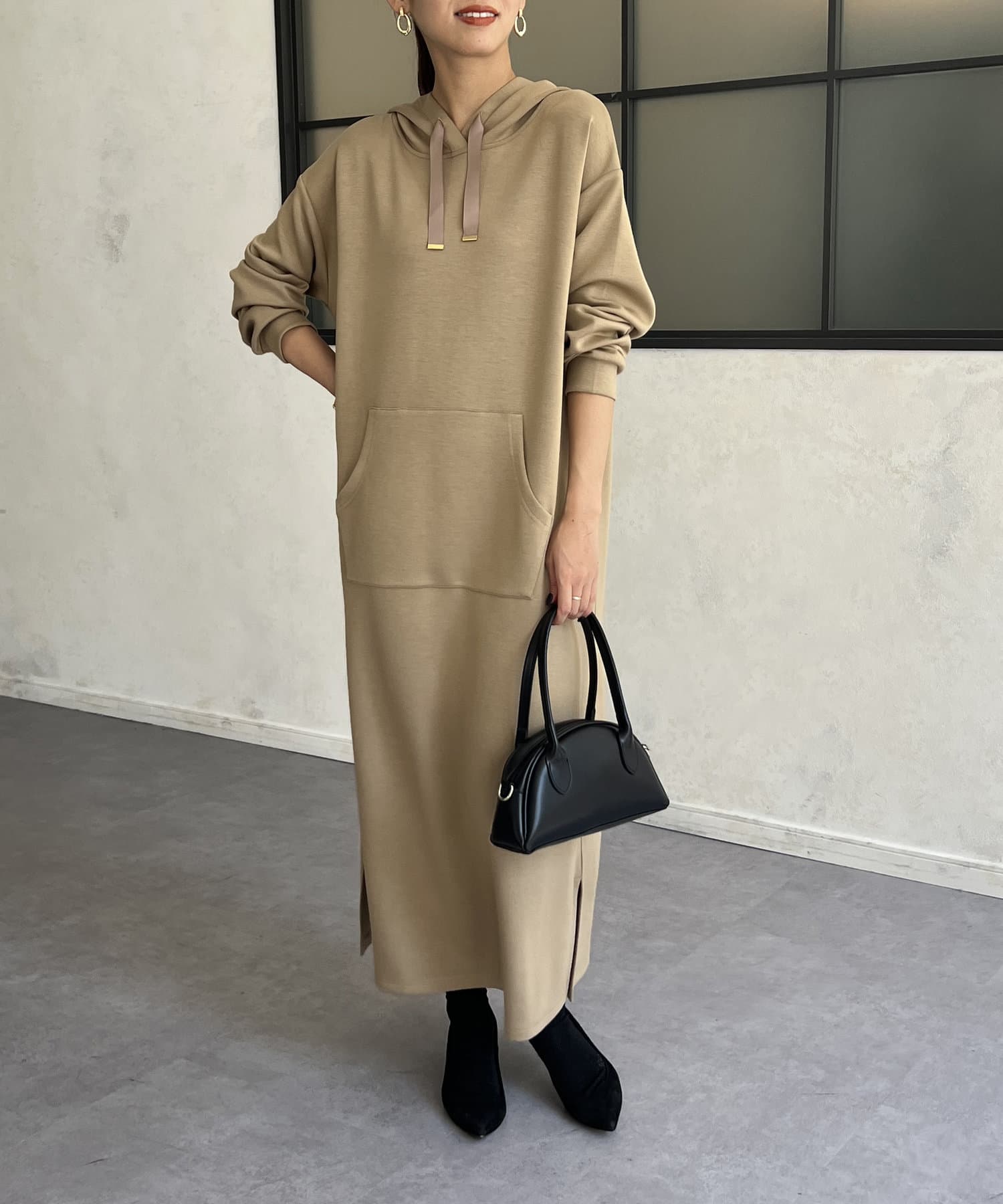 ダンボールニットフードワンピース | Chez toi(シェトワ)レディース