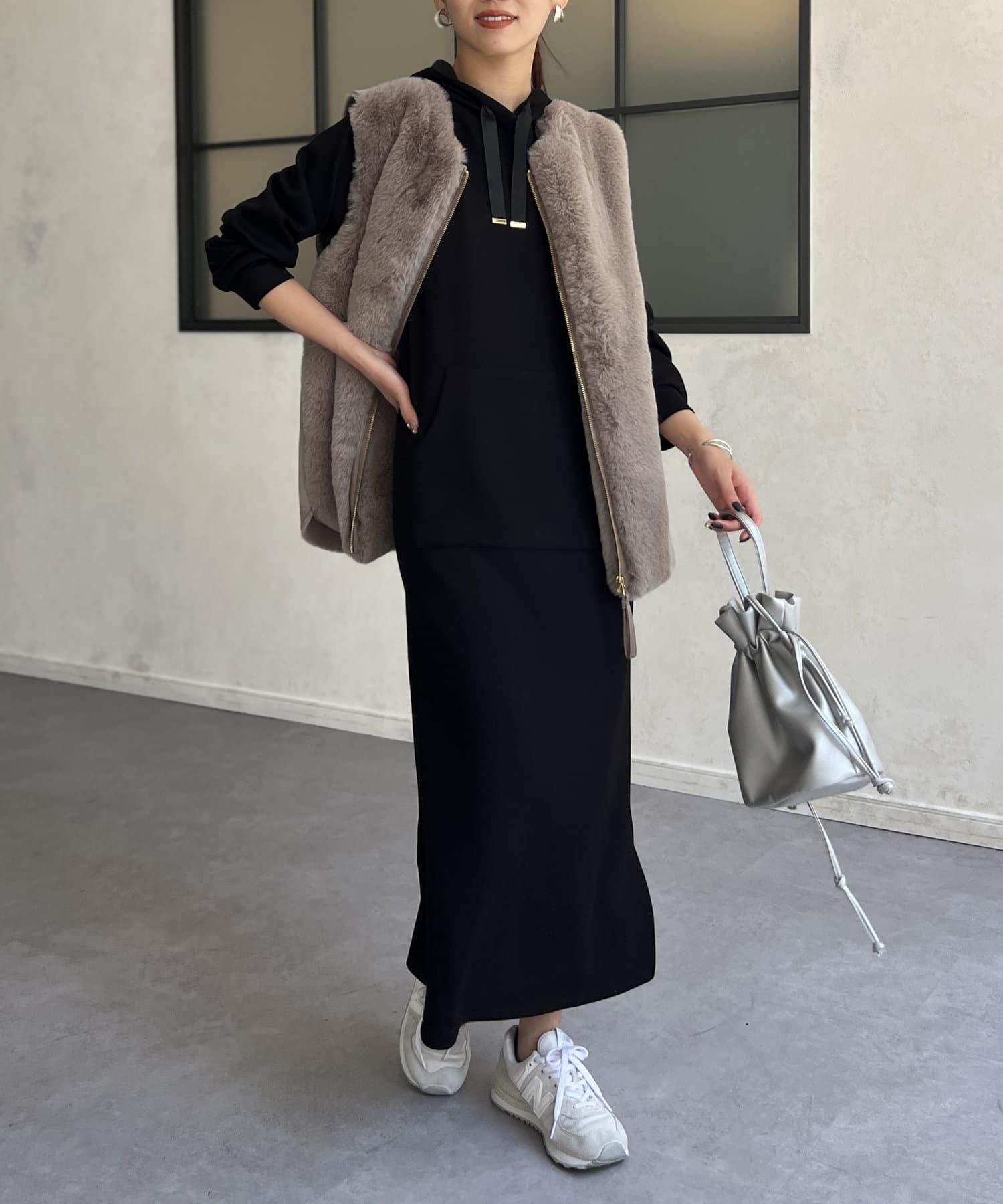 ダンボールニットフードワンピース | Chez toi(シェトワ)レディース