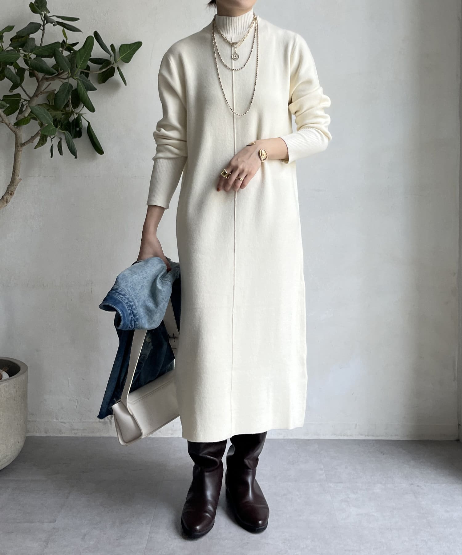 WEB限定】ケープアンサンブルニットワンピースセット | DOUDOU