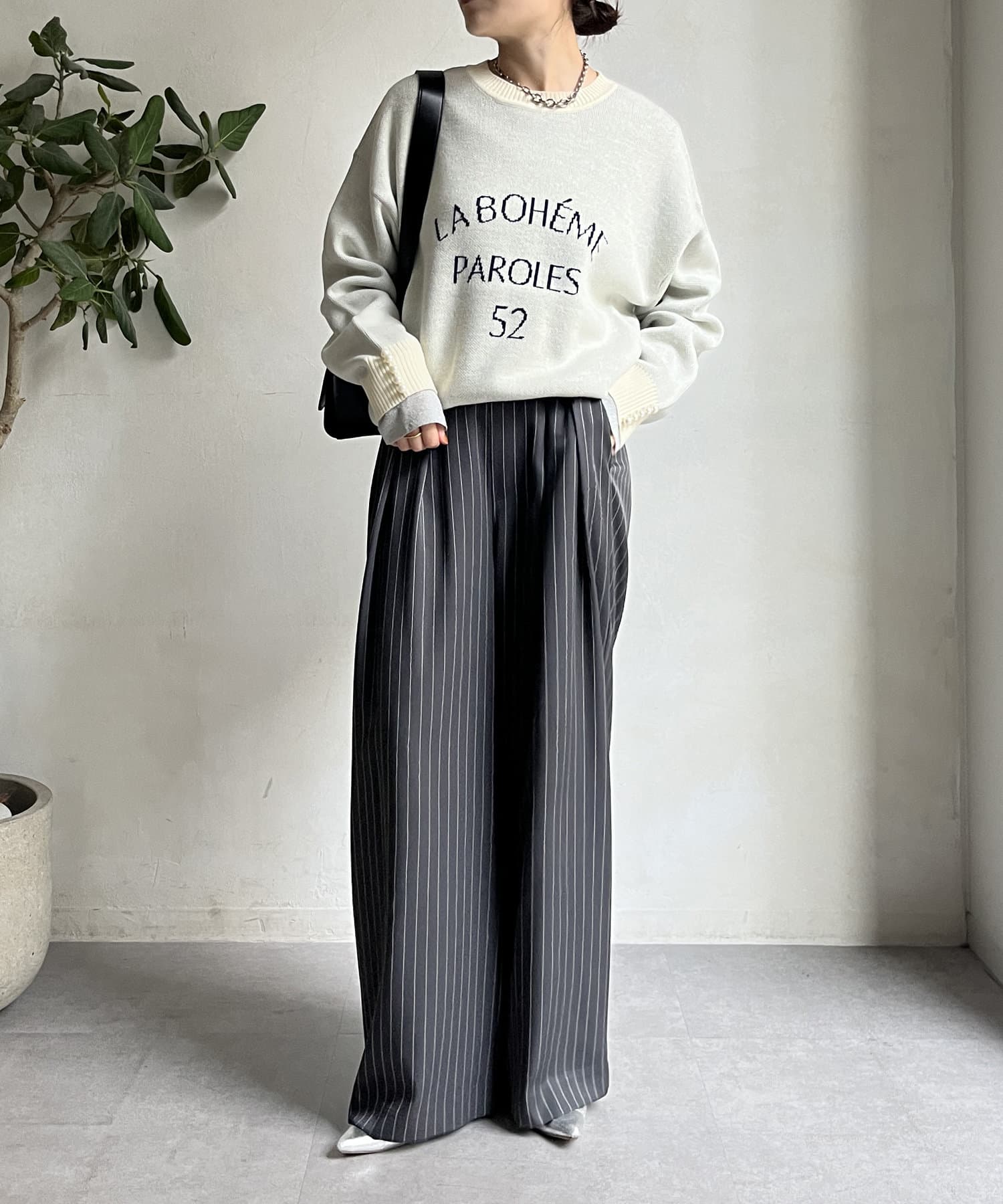 WEB限定】 2WAY袖パールロゴニットトップス | DOUDOU(ドゥドゥ