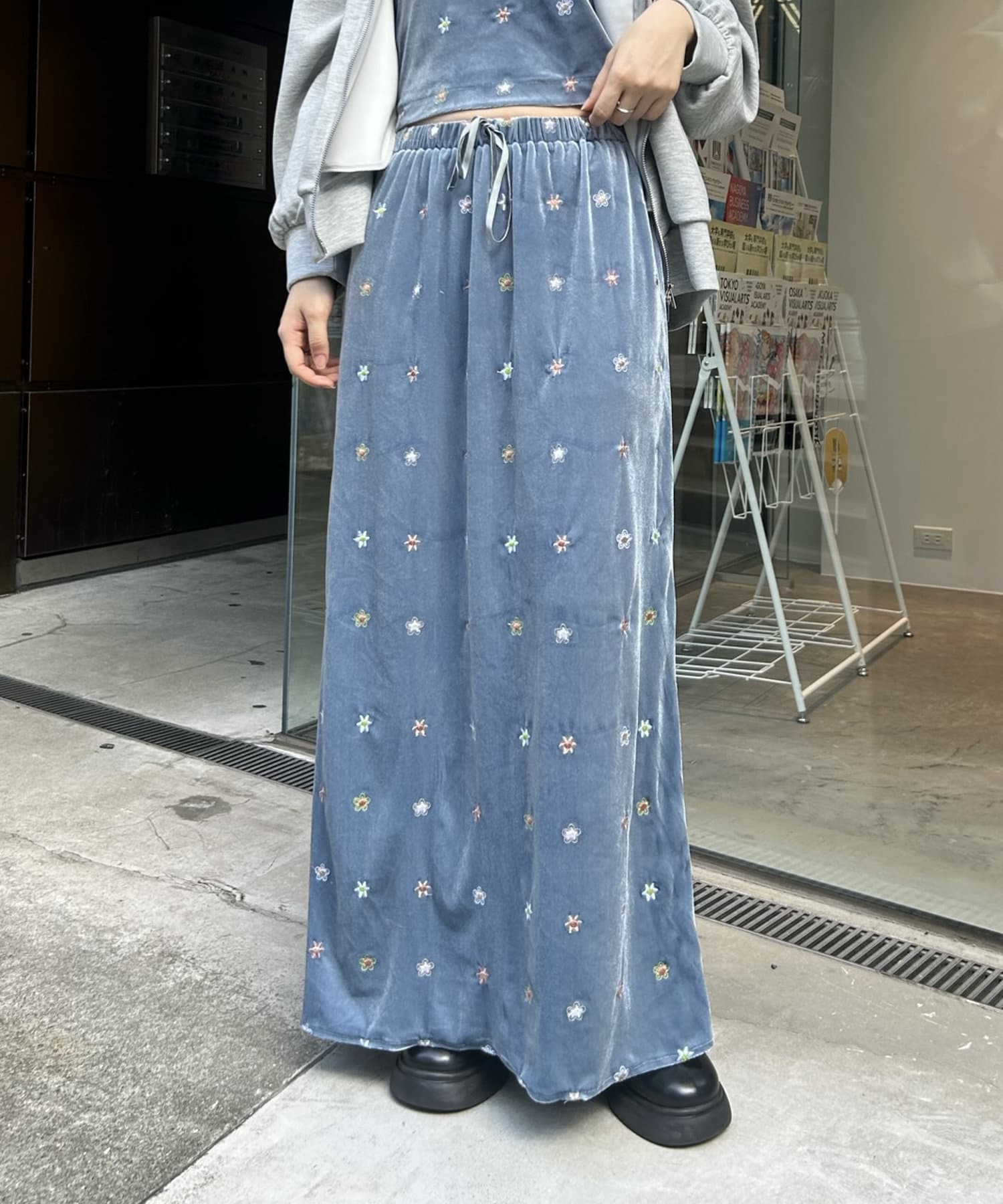 刺繍ベロアスカート | mystic(ミスティック)レディース | PAL