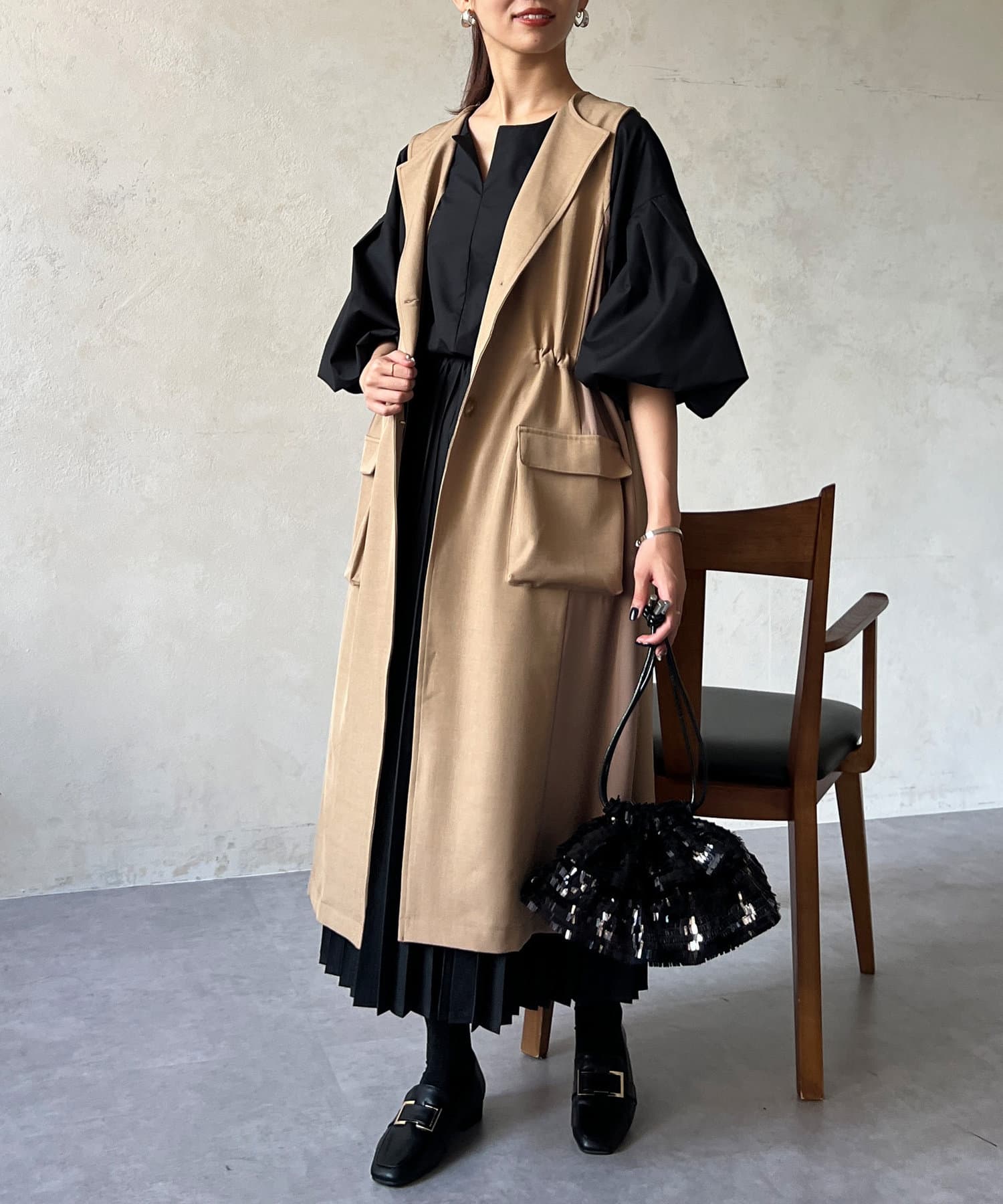 異素材ジレコート | Chez toi(シェトワ)レディース | PAL CLOSET(パル