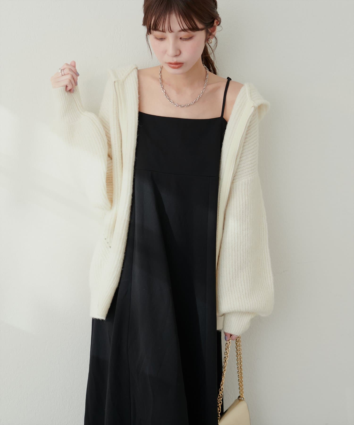 片畦Wzipゆるカーデ | natural couture(ナチュラルクチュール