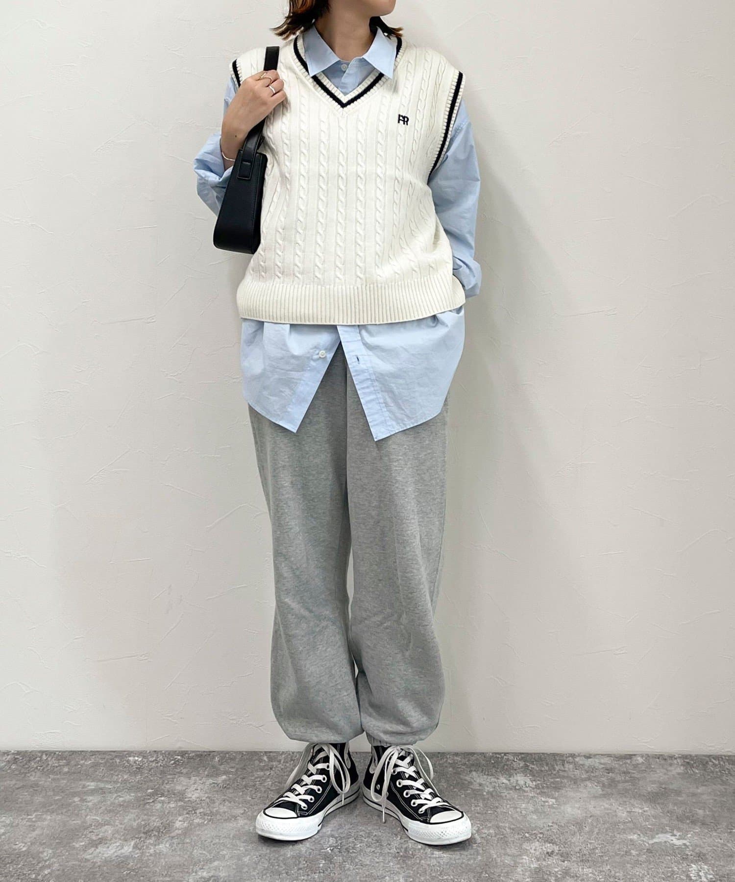 FR刺繍柄編みニットベスト | FREDY & GLOSTER(フレディ アンド