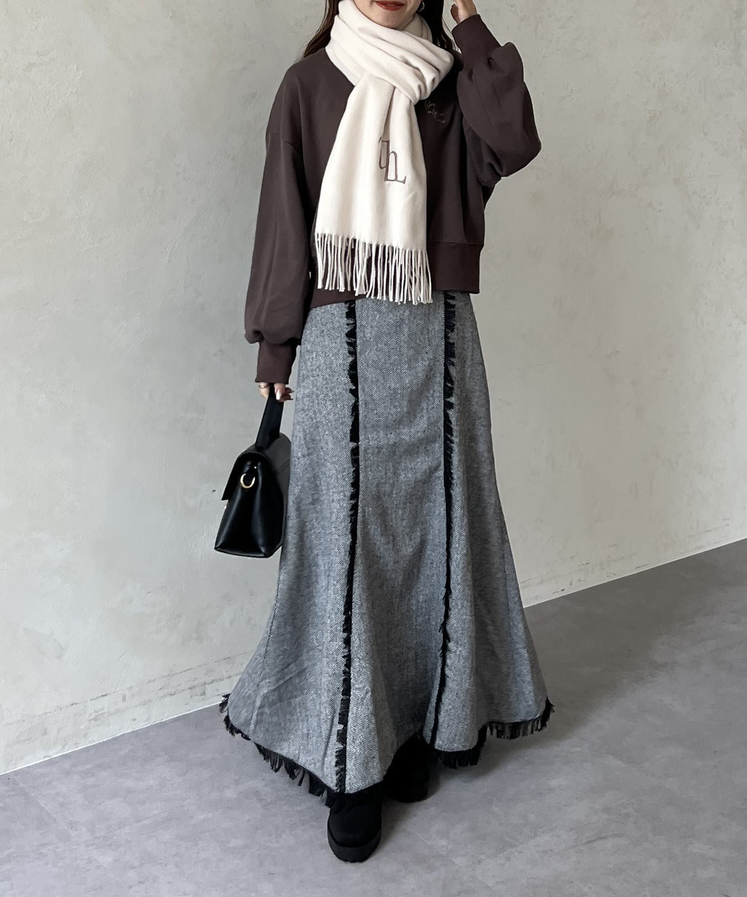 Thロゴ刺繍カラーストール | Thevon.(ゼヴォン)レディース | PAL