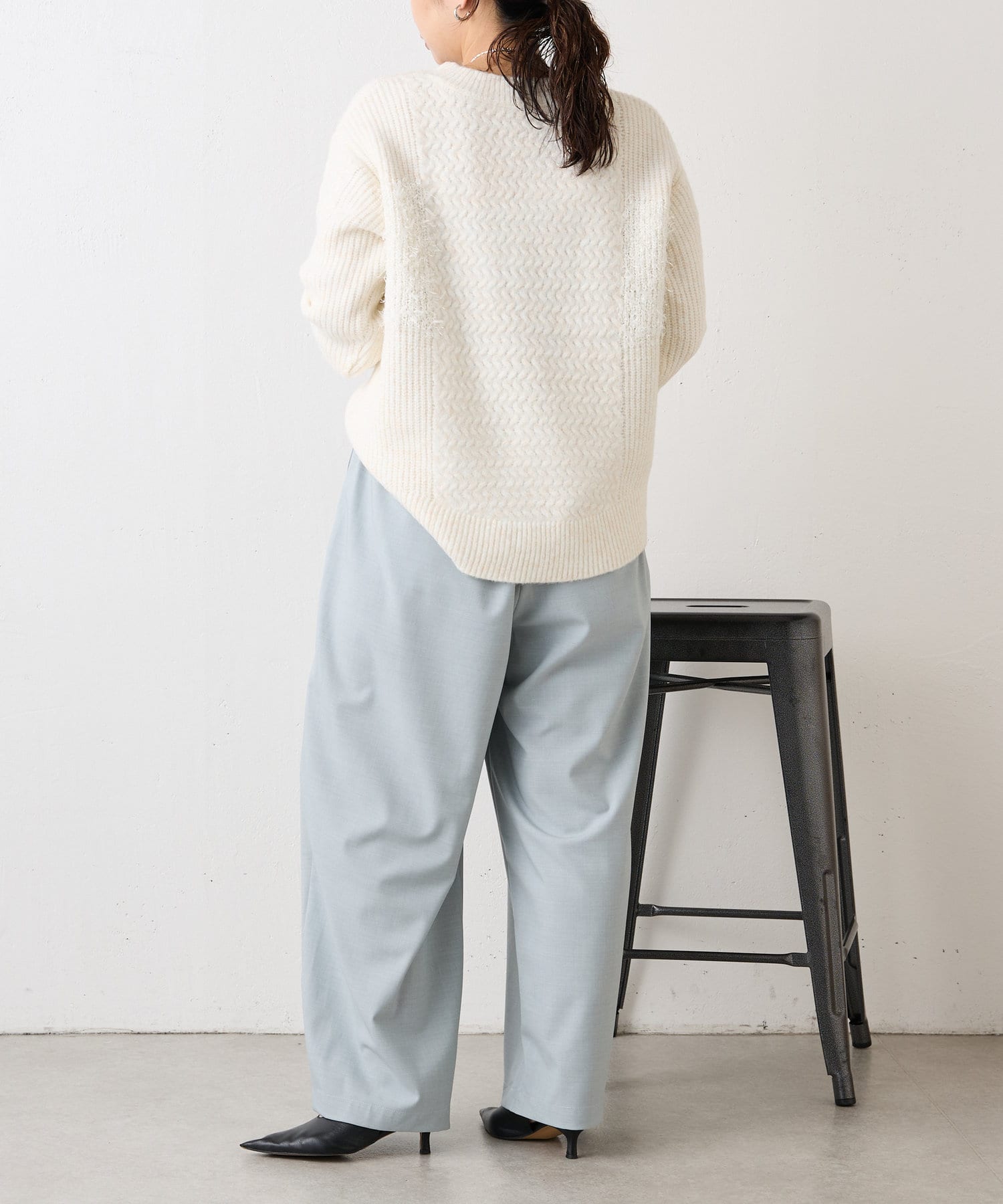 お洒落 ベルト付き タックワイドパンツ 体型カバー ストリート 美シルエット】体型カバータックワイドパンツ – OW