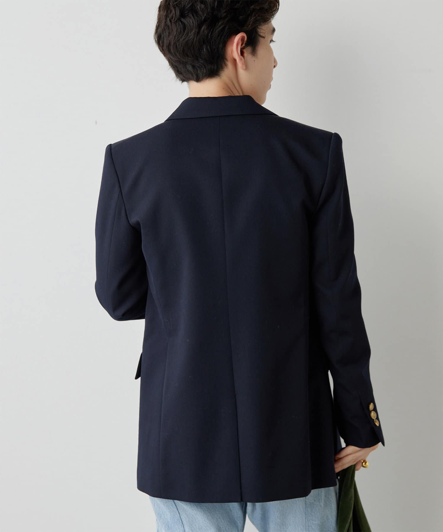 4228美品☆ウィムガゼット ノーカラージャケット レース ジップ