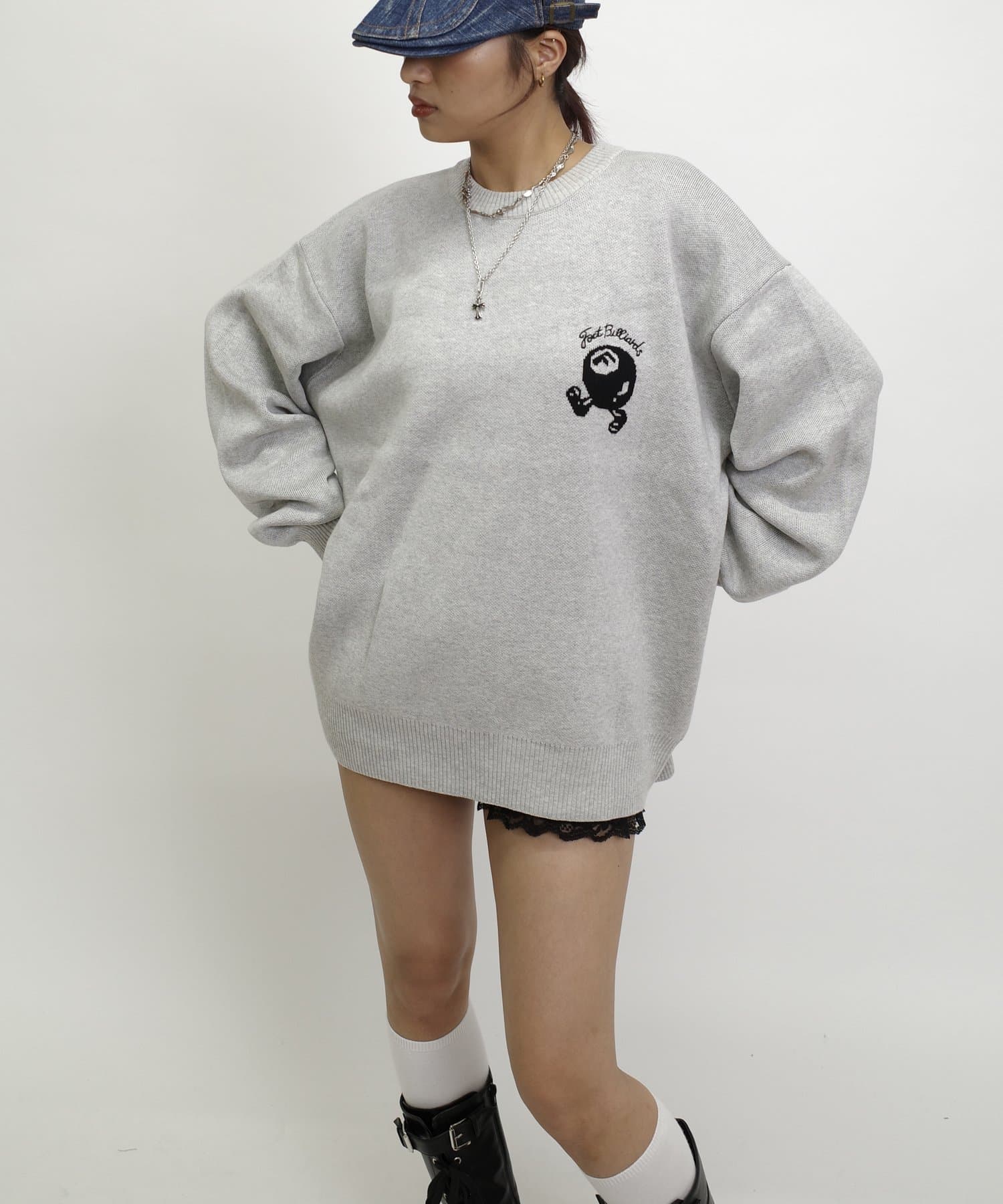3サイズ展開/UNISEX】COOPER FACTビリヤードロゴビッグニット