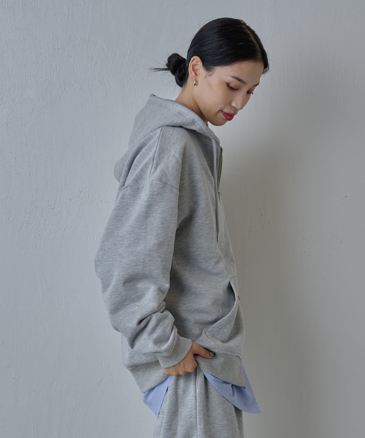 UNISEX】ヘビーウェイトダブルジップスウェットパーカー