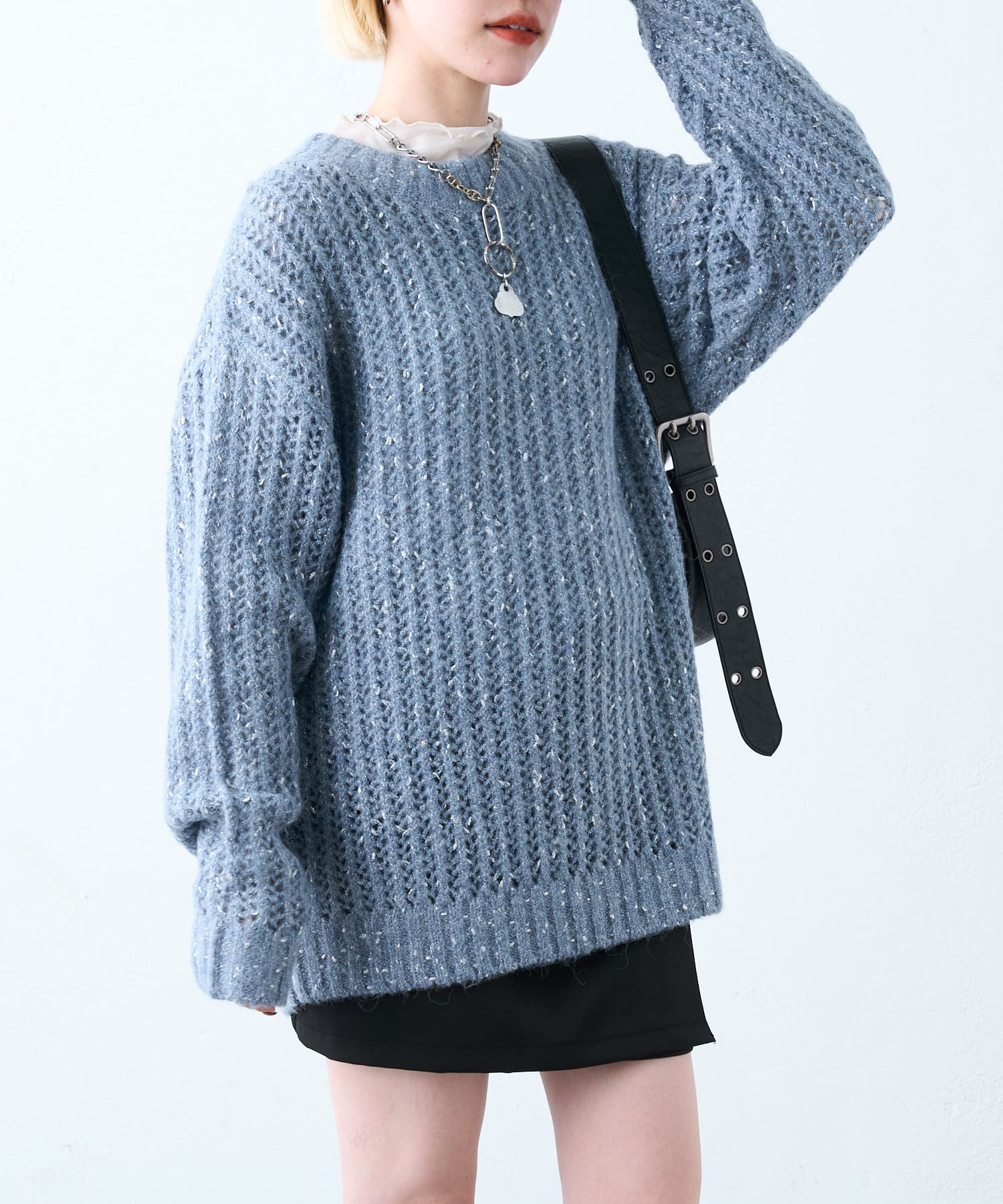 シャイニーつぶニットプルオーバー | w closet(ダブルクローゼット 