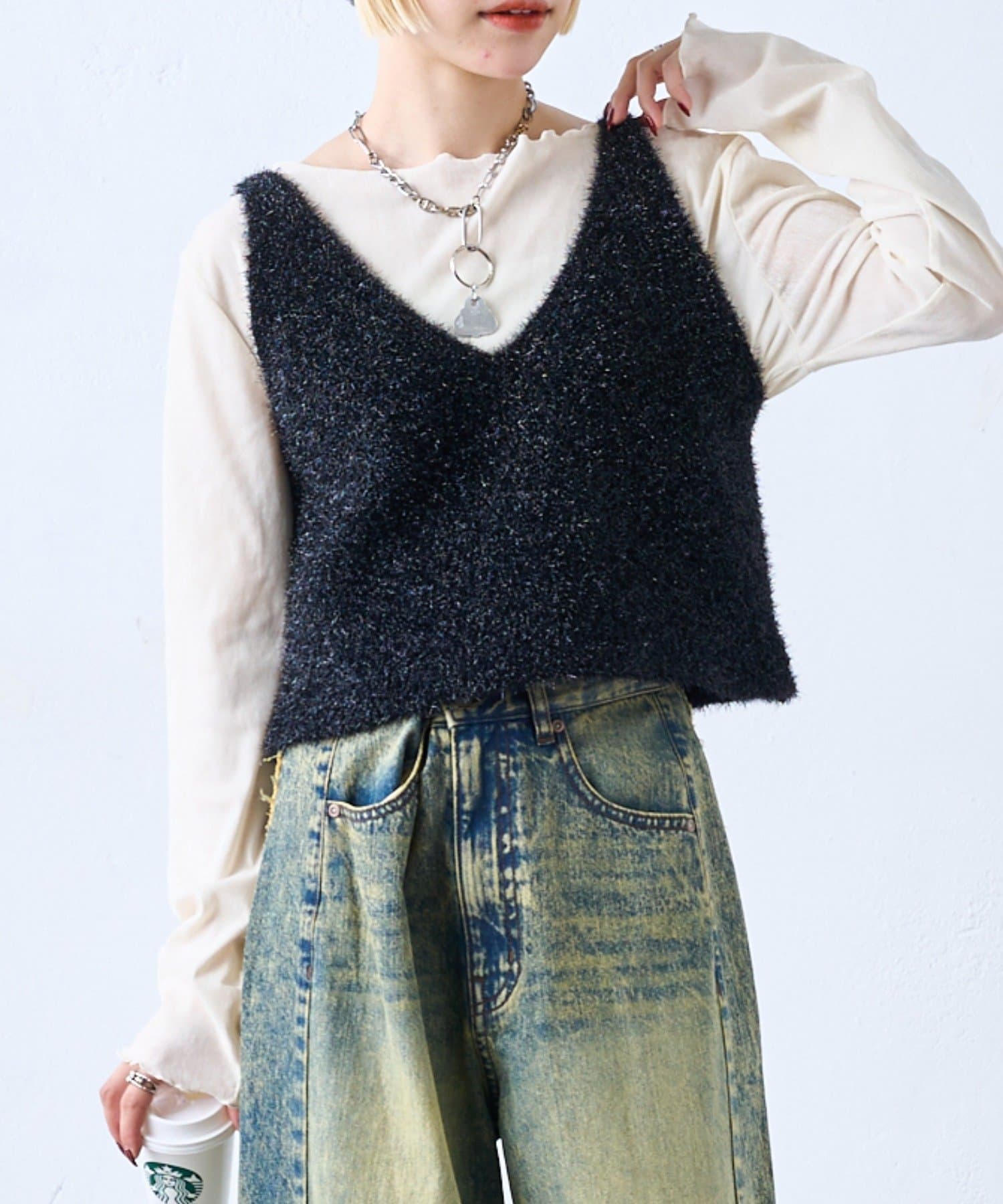 ベロアシアーカットソー | w closet(ダブルクローゼット