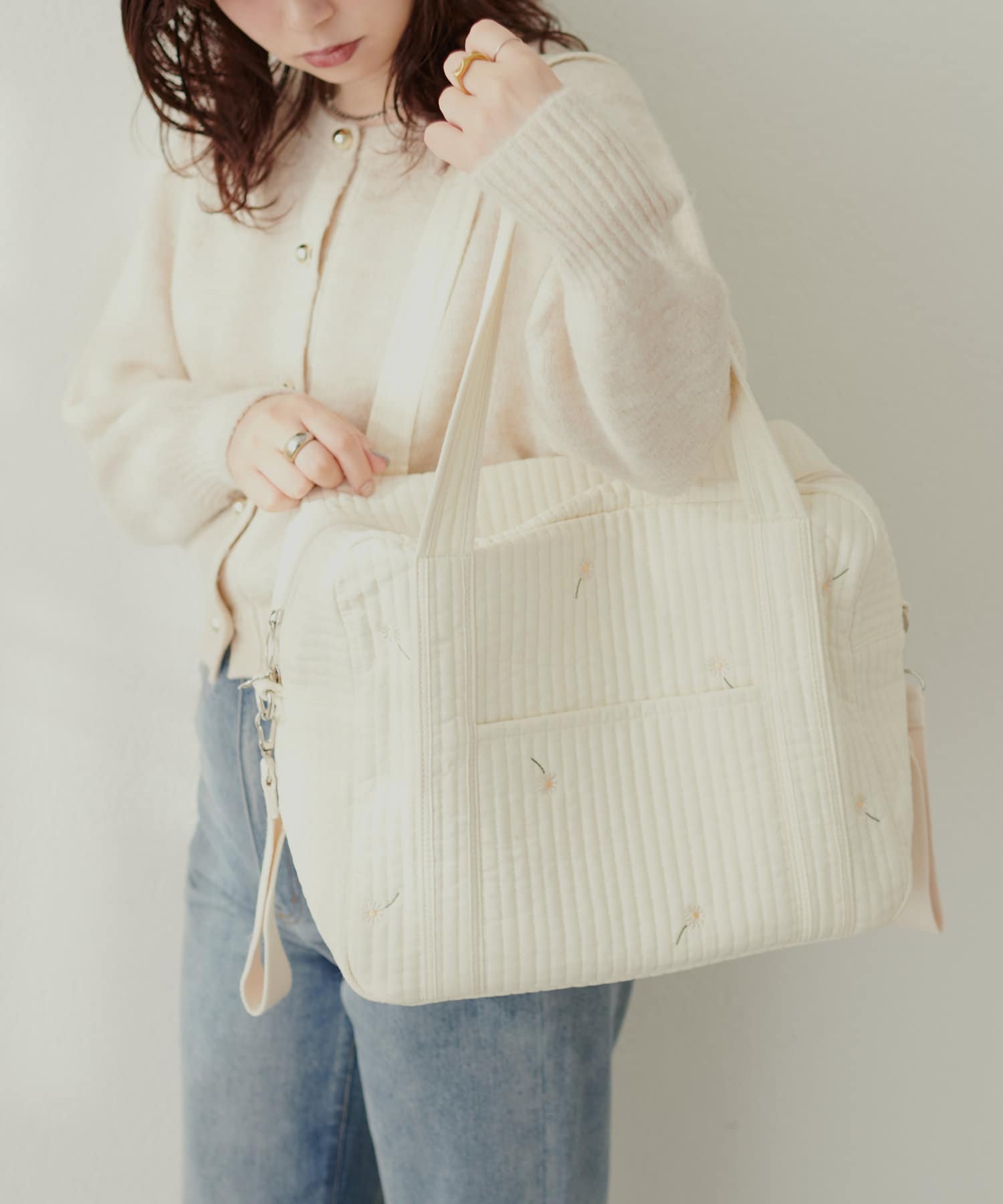 mamamo】ヌビ刺繍ボストンBAG | natural couture(ナチュラル