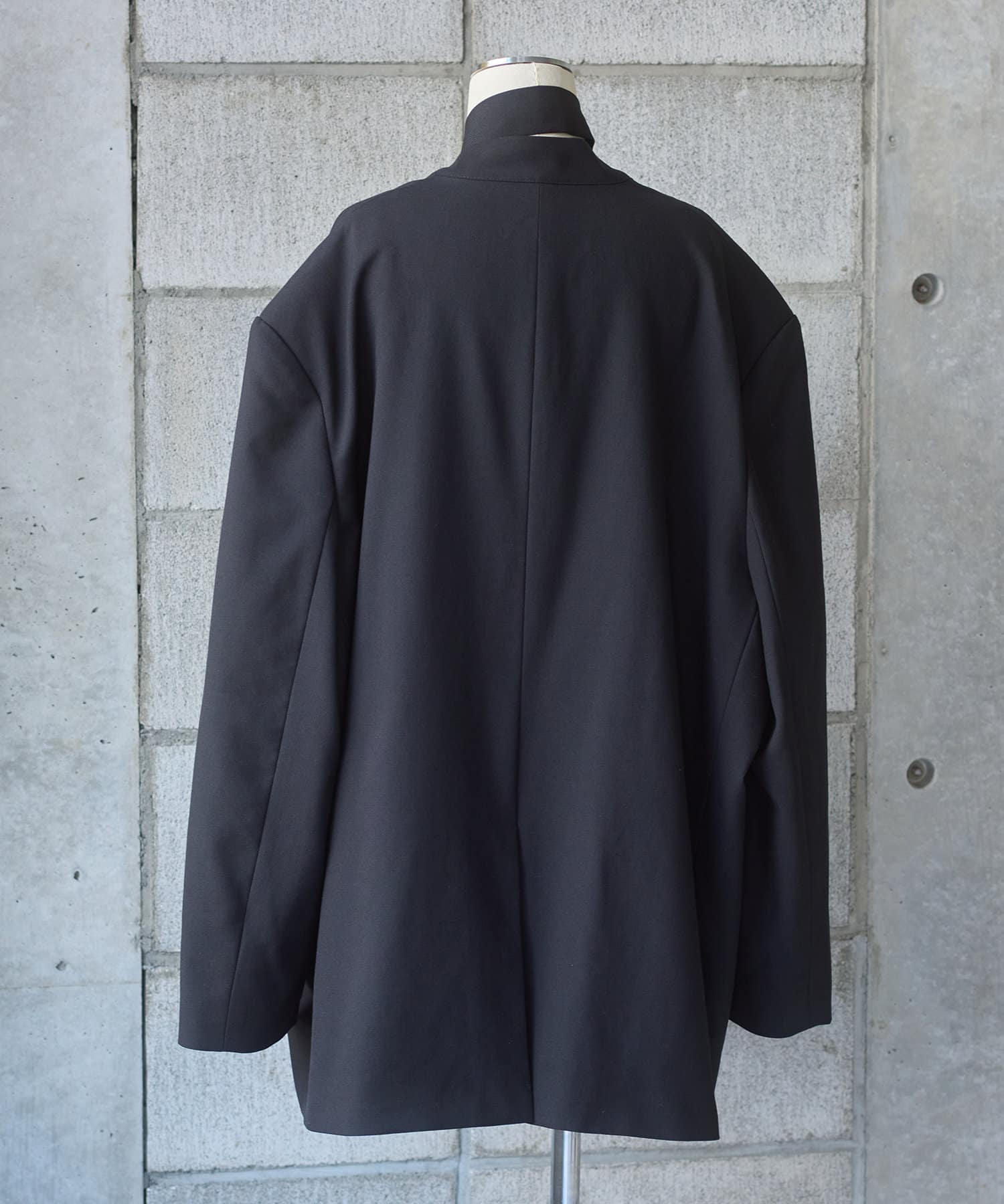 Pasterip(パセリ) Wool collarless dad jacket