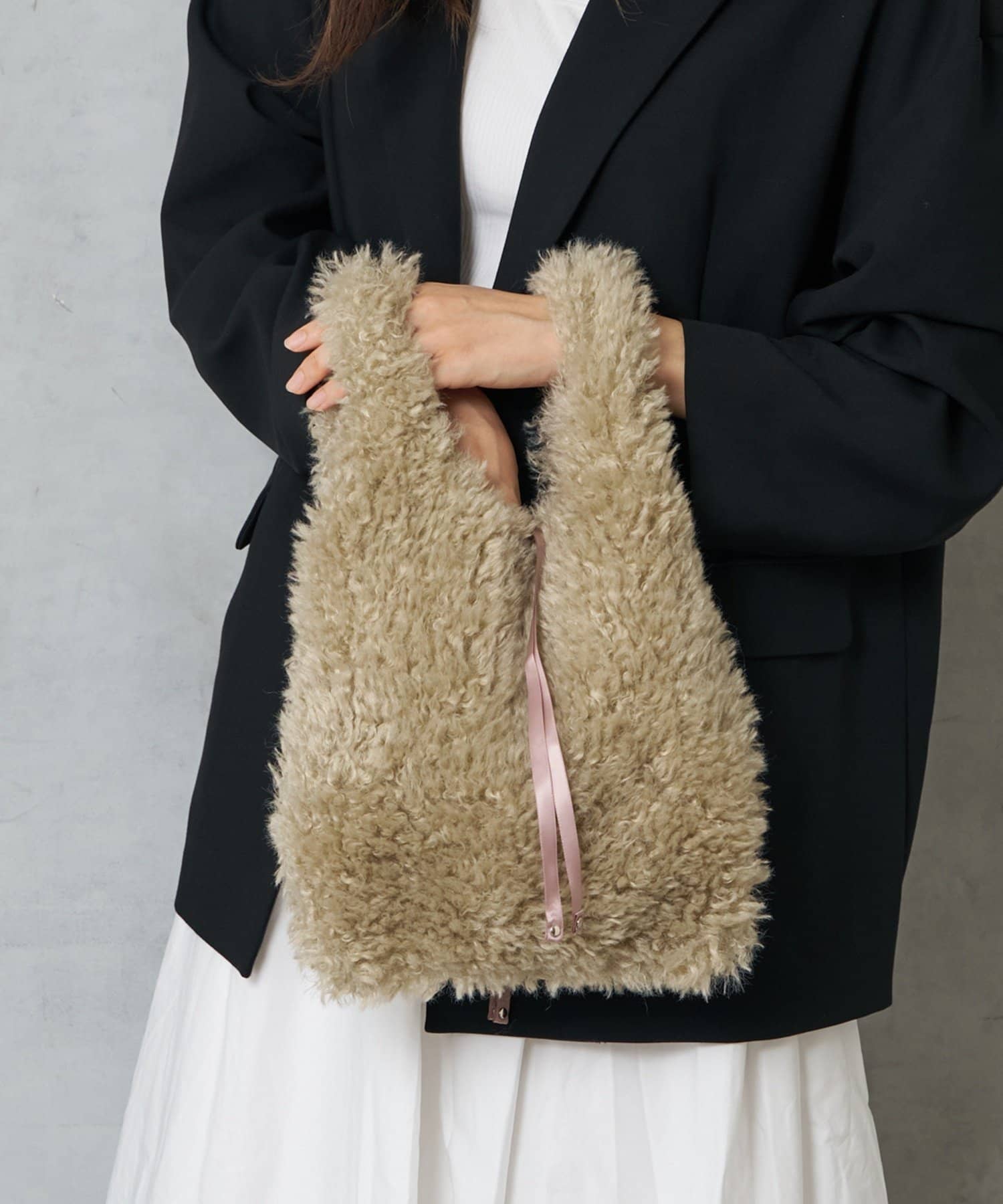 BIRTHDAY BAR(バースデイバー) CURLY FUR MARCHE BAG ファーマルシェバッグ