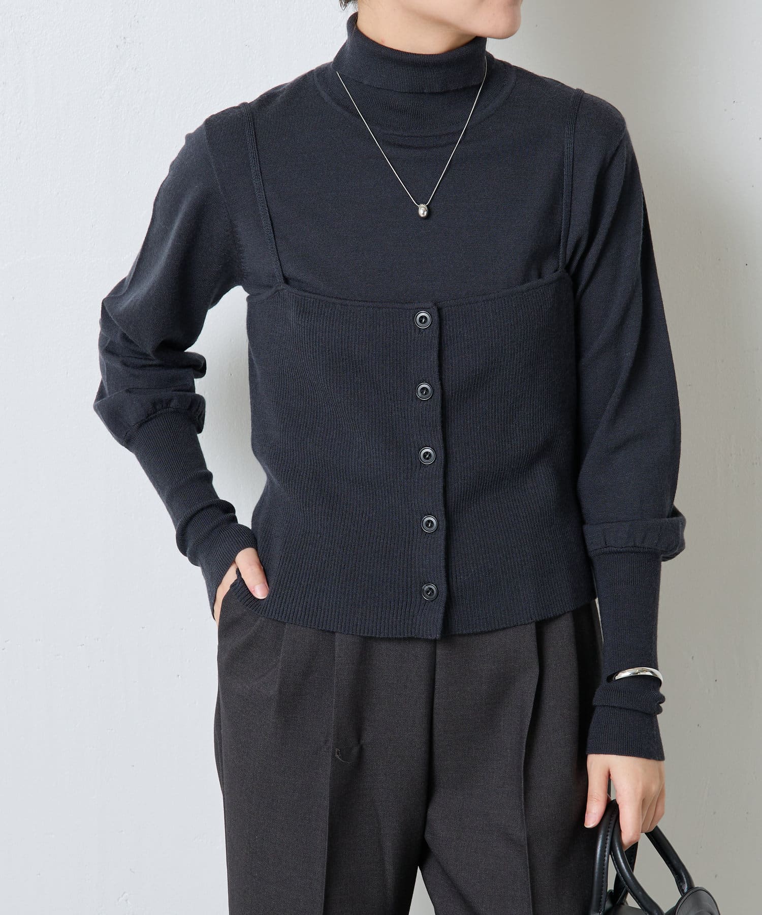 セットアイテム】ビスチェセットニットプルオーバー | COLLAGE  