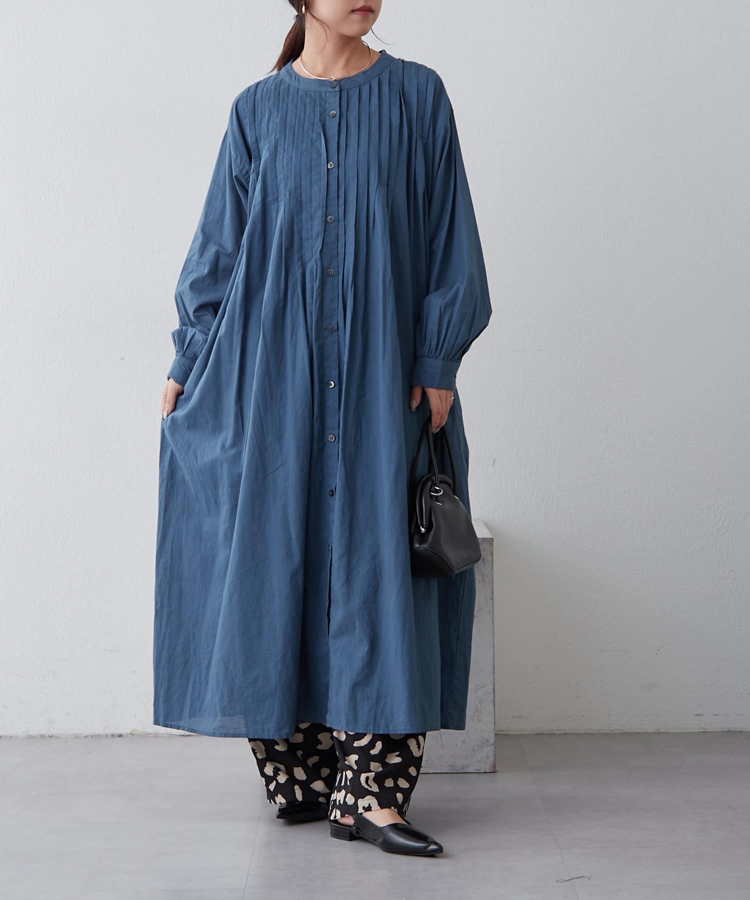 ワンピース nao nao】【体型カバー叶う】タックワンピース | Remind me and