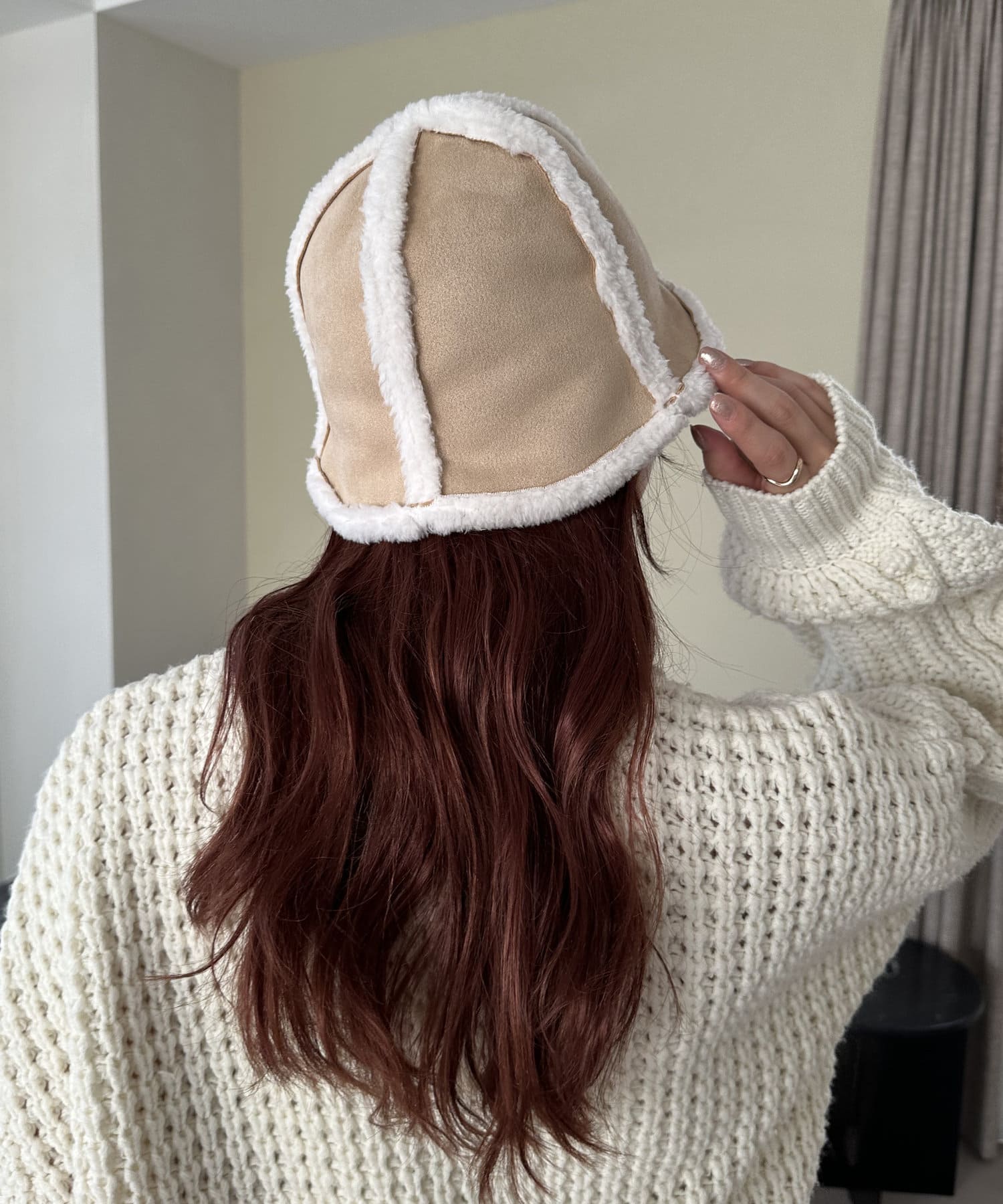 OUTLET(アウトレット) 【Discoat】ムートン風チューリップハット