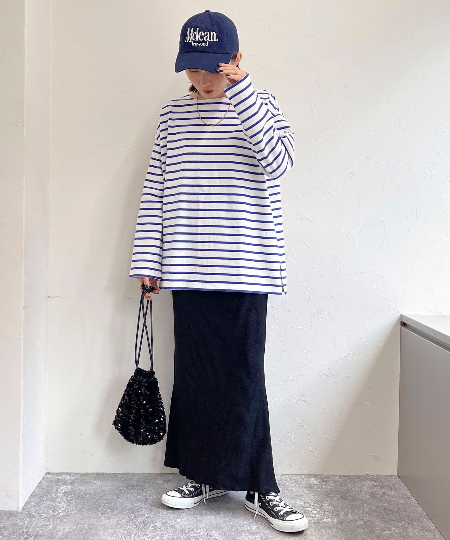 ボーダースナップテープBIG ロンTシャツ | FREDY & GLOSTER(フレディ