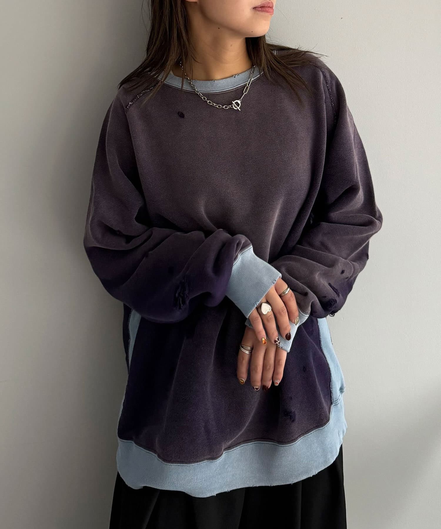 CIAOPANIC(チャオパニック) 【NEEDLES/ニードルズ】2-TONE C/N SWEAT SHIRT - F.TERRY