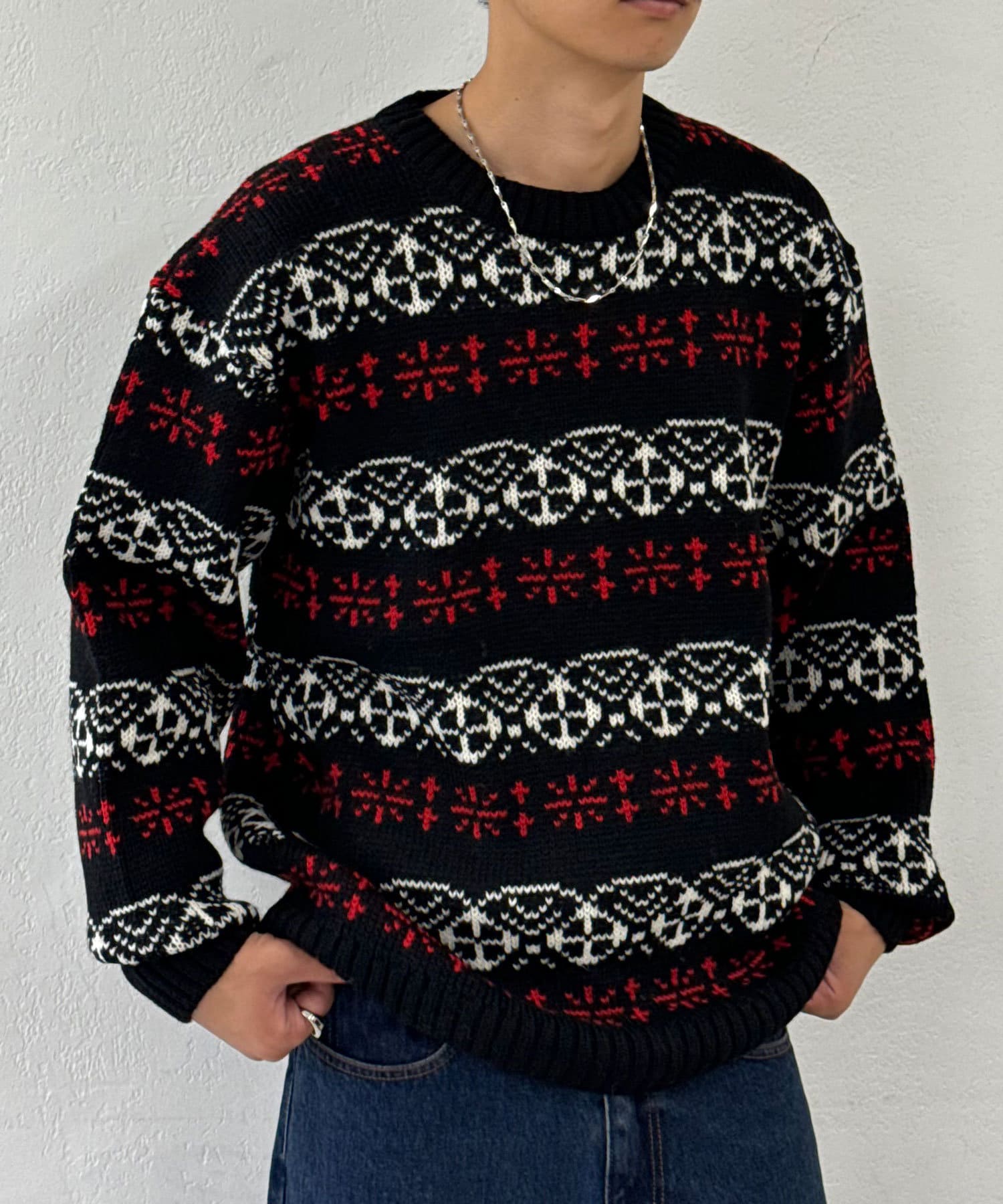 CIAOPANIC(チャオパニック) レディース 【NEEDLES/ニードルズ】CREW NECK SWEATER ブラック