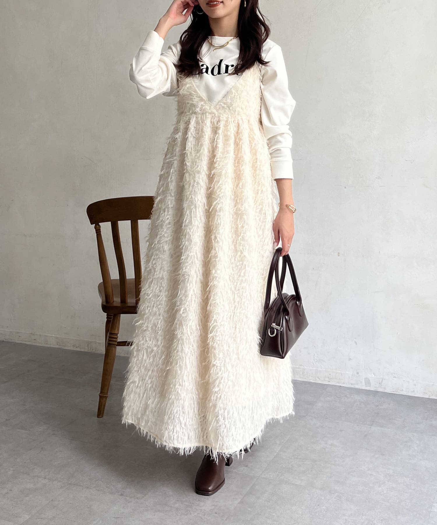 シャギージャガードキャミワンピース | Chez toi(シェトワ)レディース