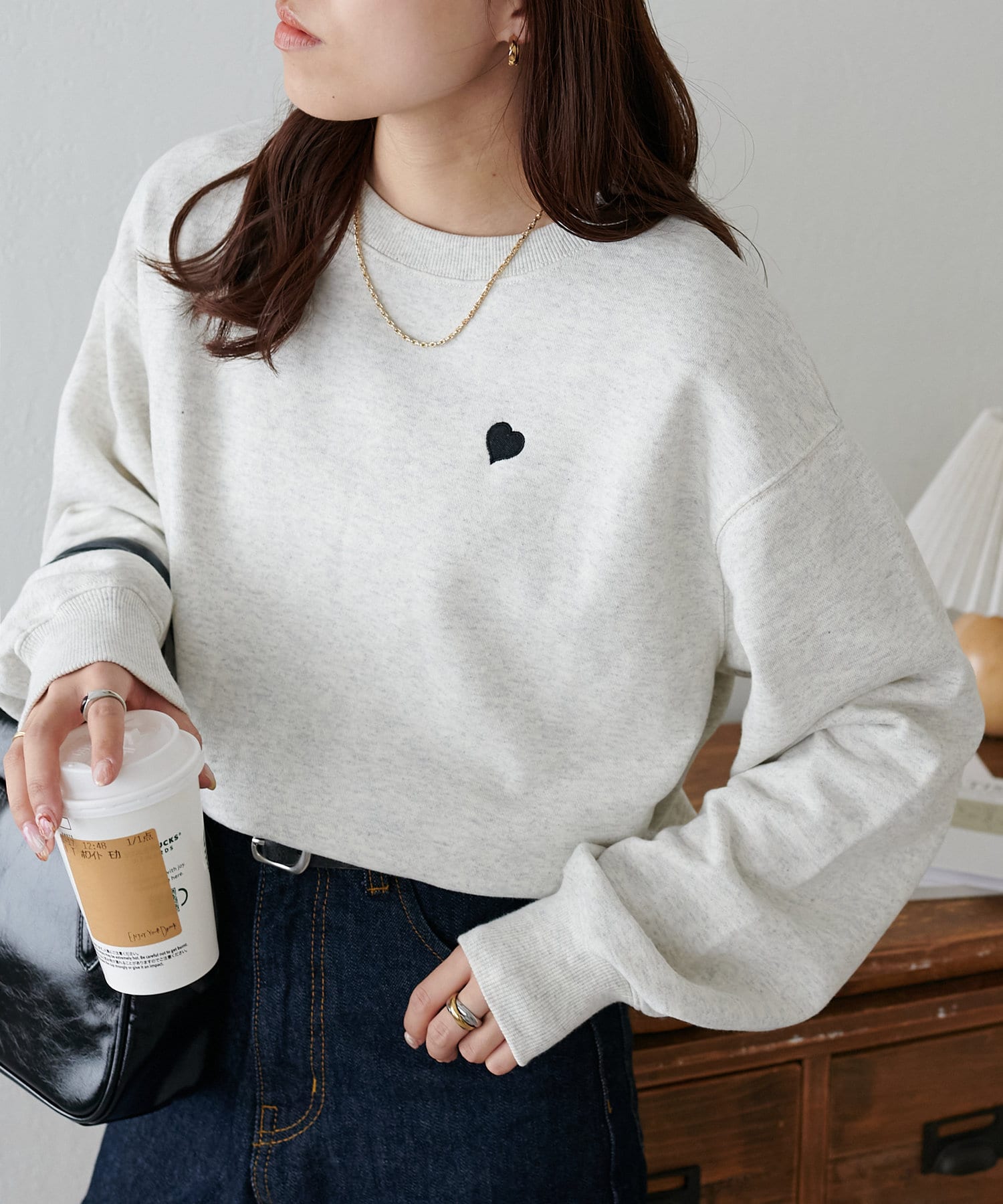 WEB限定/新色追加】ハート刺繍スウェット | DISCOAT(ディス
