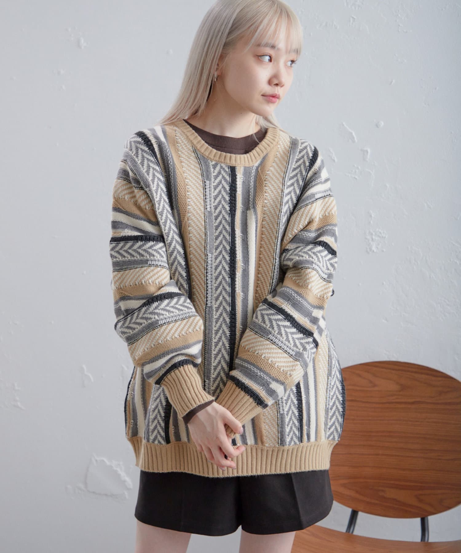 Kastane】【WHIMSIC】3Dニットプルオーバー | OUTLET(アウトレット 