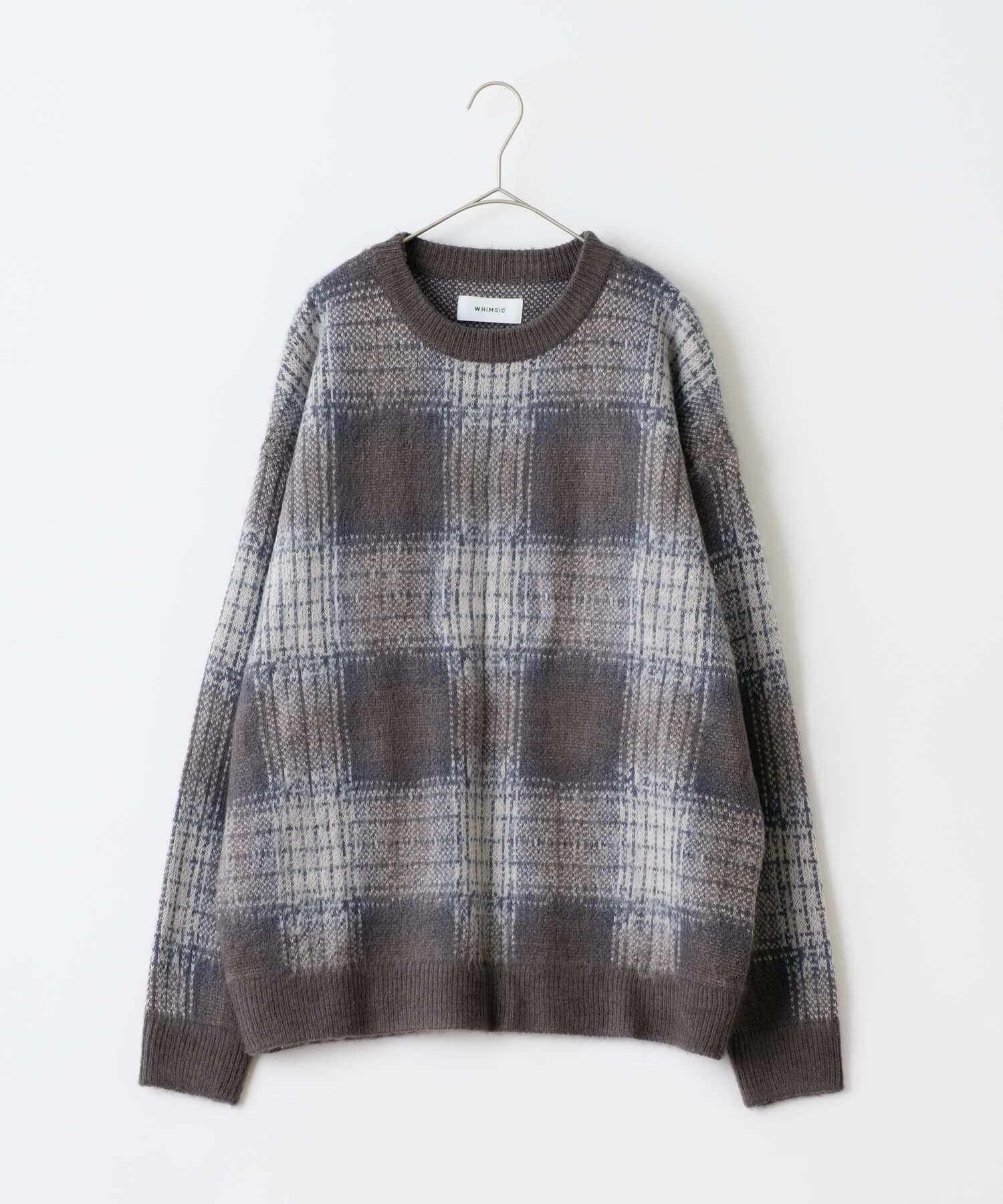 Kastane】【WHIMSIC】チェックシャギーニットプルオーバー