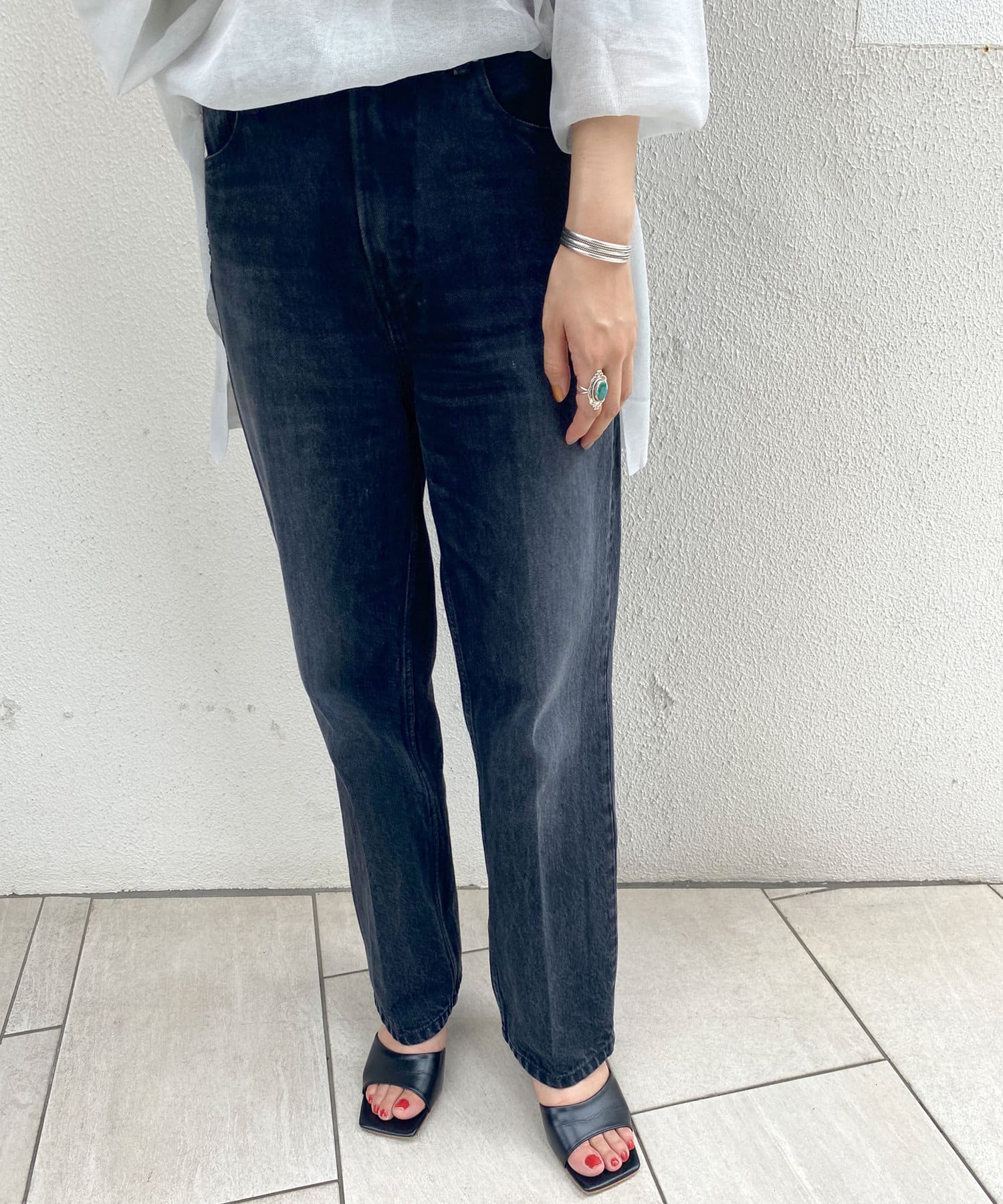 ai no de denim ワイドデニム ai no de/アイノデ】denim wide pants | WHO'S WHO gallery
