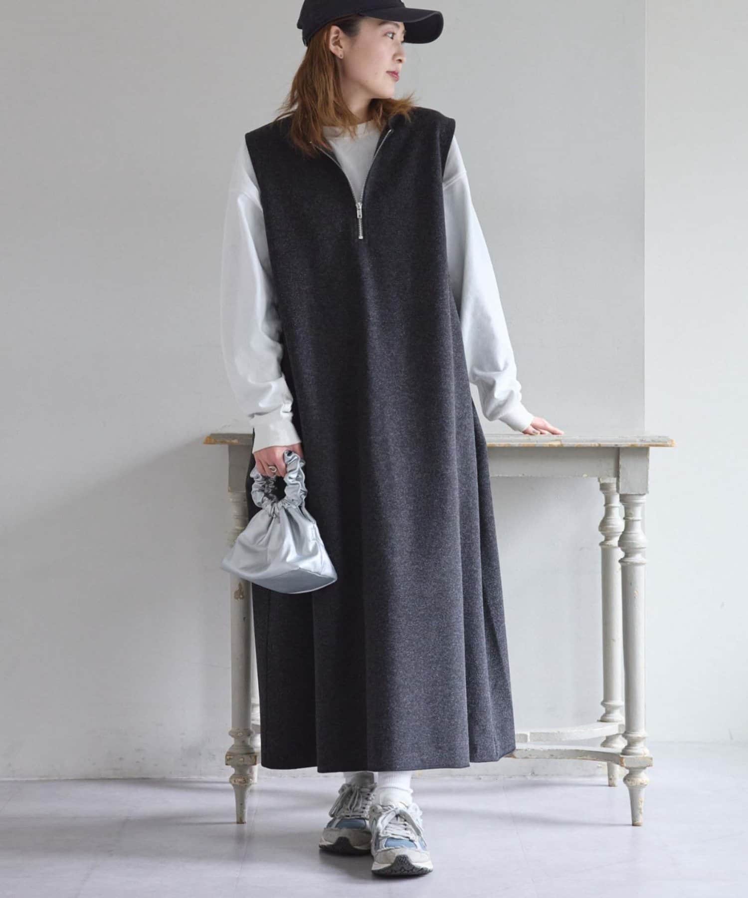 CIAOPANIC TYPY】ニットメルトンハーフZIPワンピース | OUTLET