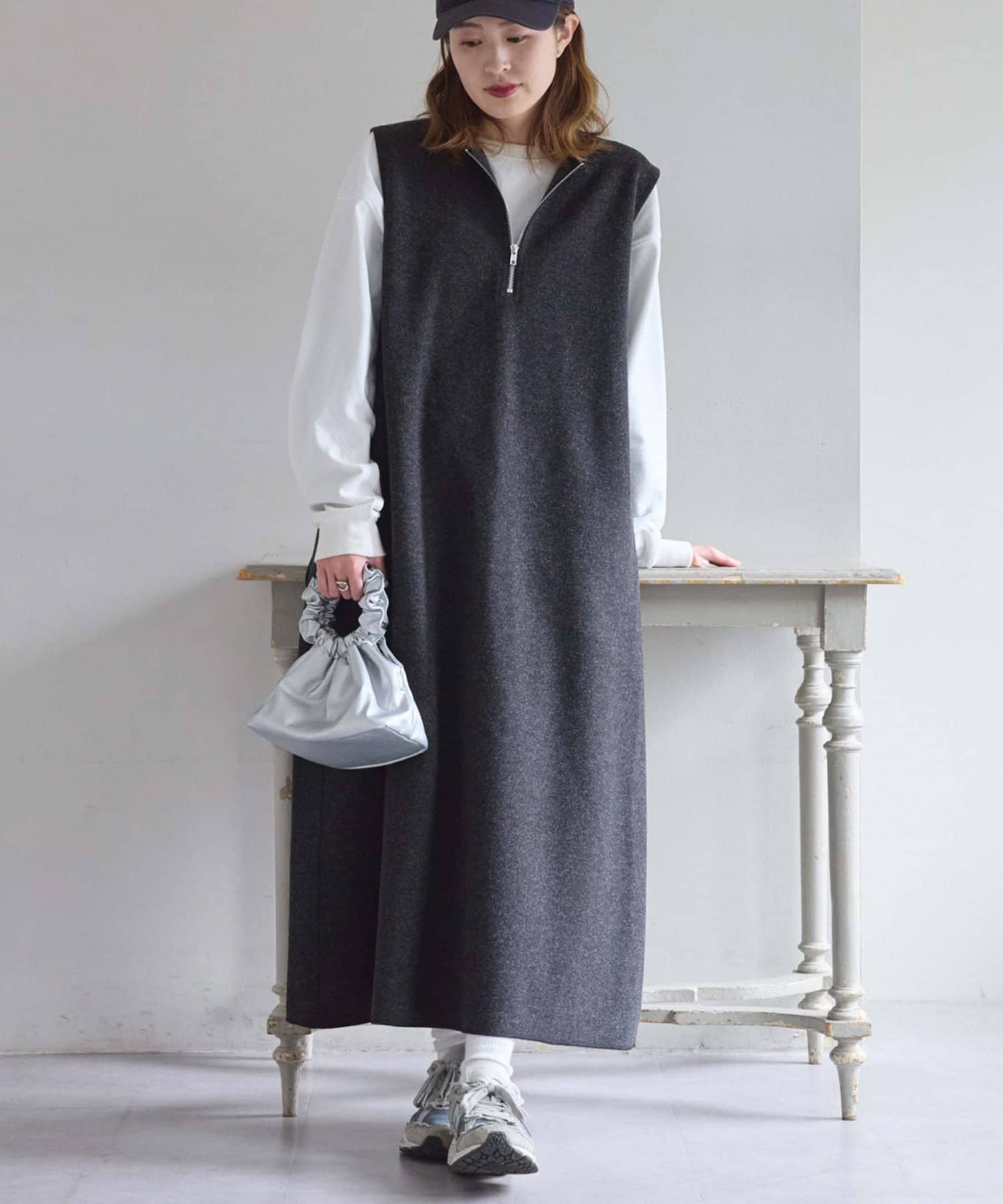 CIAOPANIC TYPY】ニットメルトンハーフZIPワンピース | OUTLET