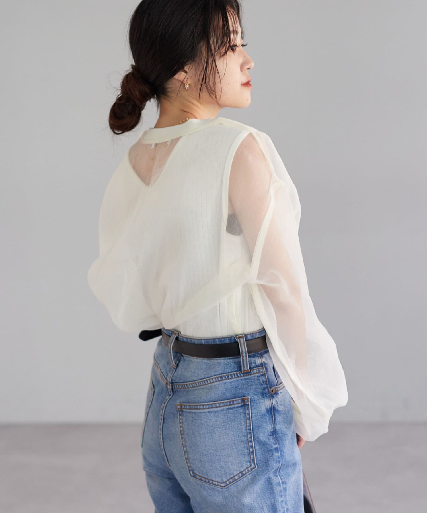 チャオパニックティピー袖リボンスリーブTee袖リボンTシャツ チャオパニック、 CIAOPANIC TYPY（チャオパニックティピー）の「袖リボン