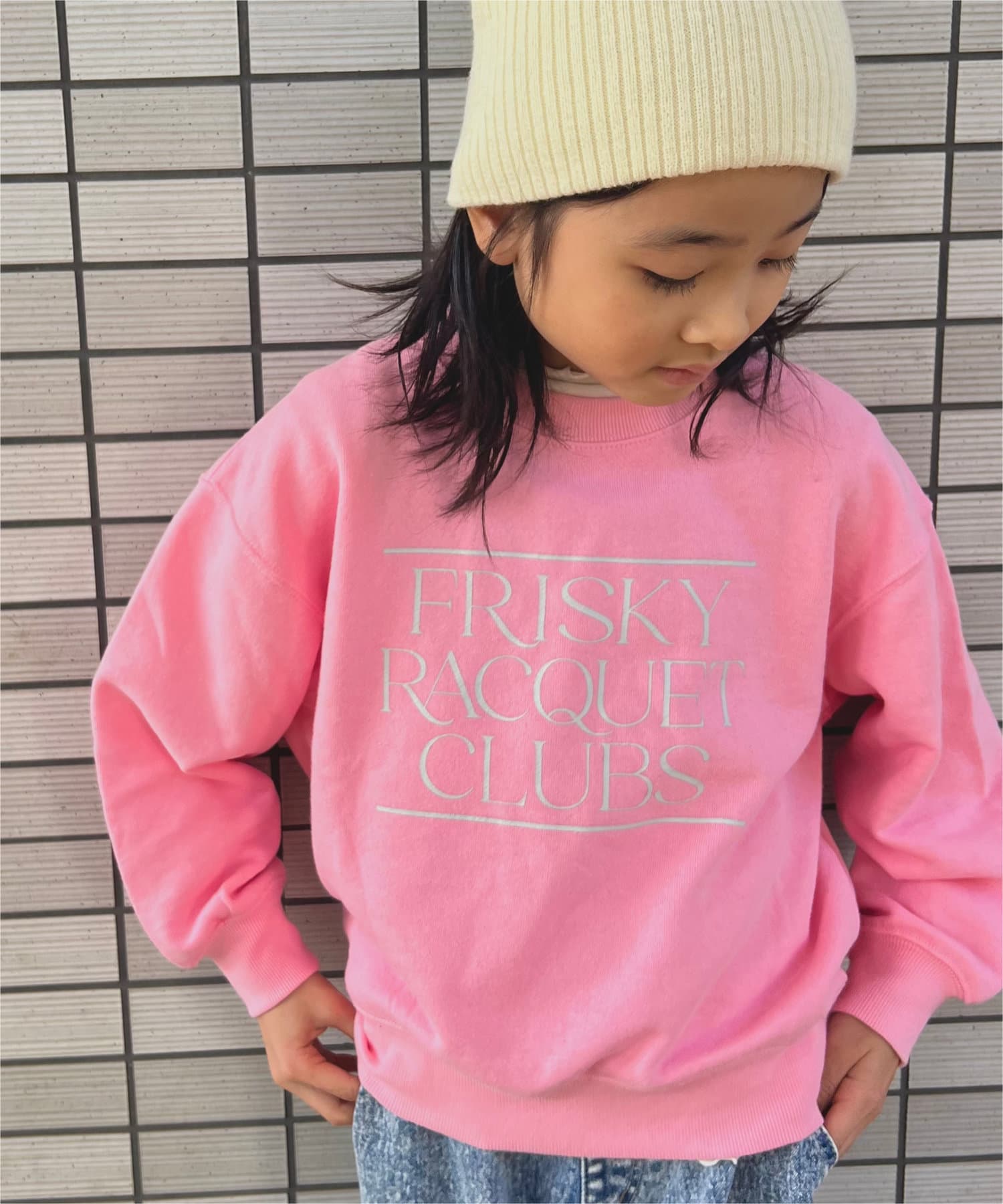 OUTLET(アウトレット) 【CIAOPANIC TYPY】【KIDS】レトロプリント裏毛ロゴスウェット