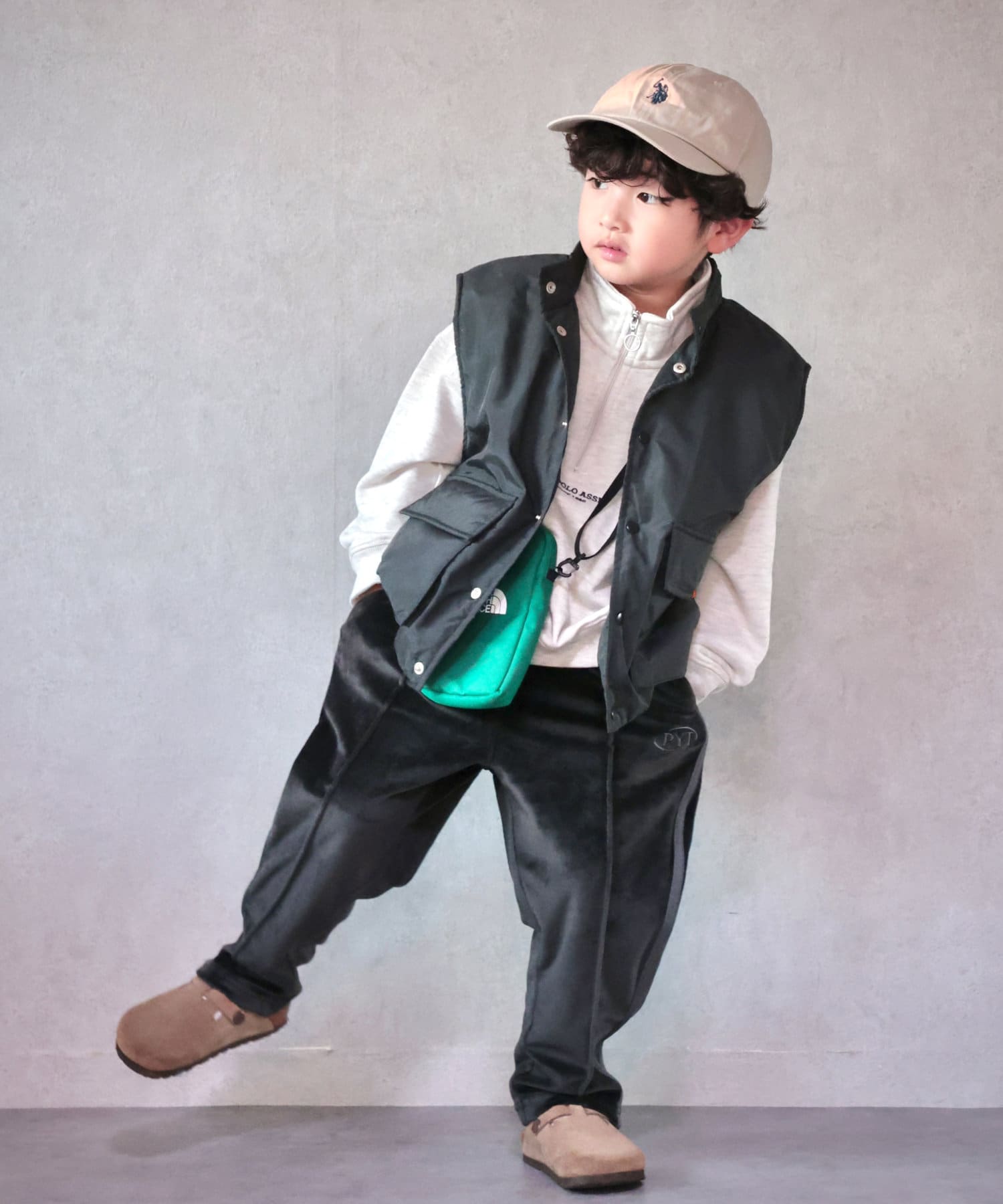 CIAOPANIC TYPY】【KIDS】ベロアサイドライントラックパンツ